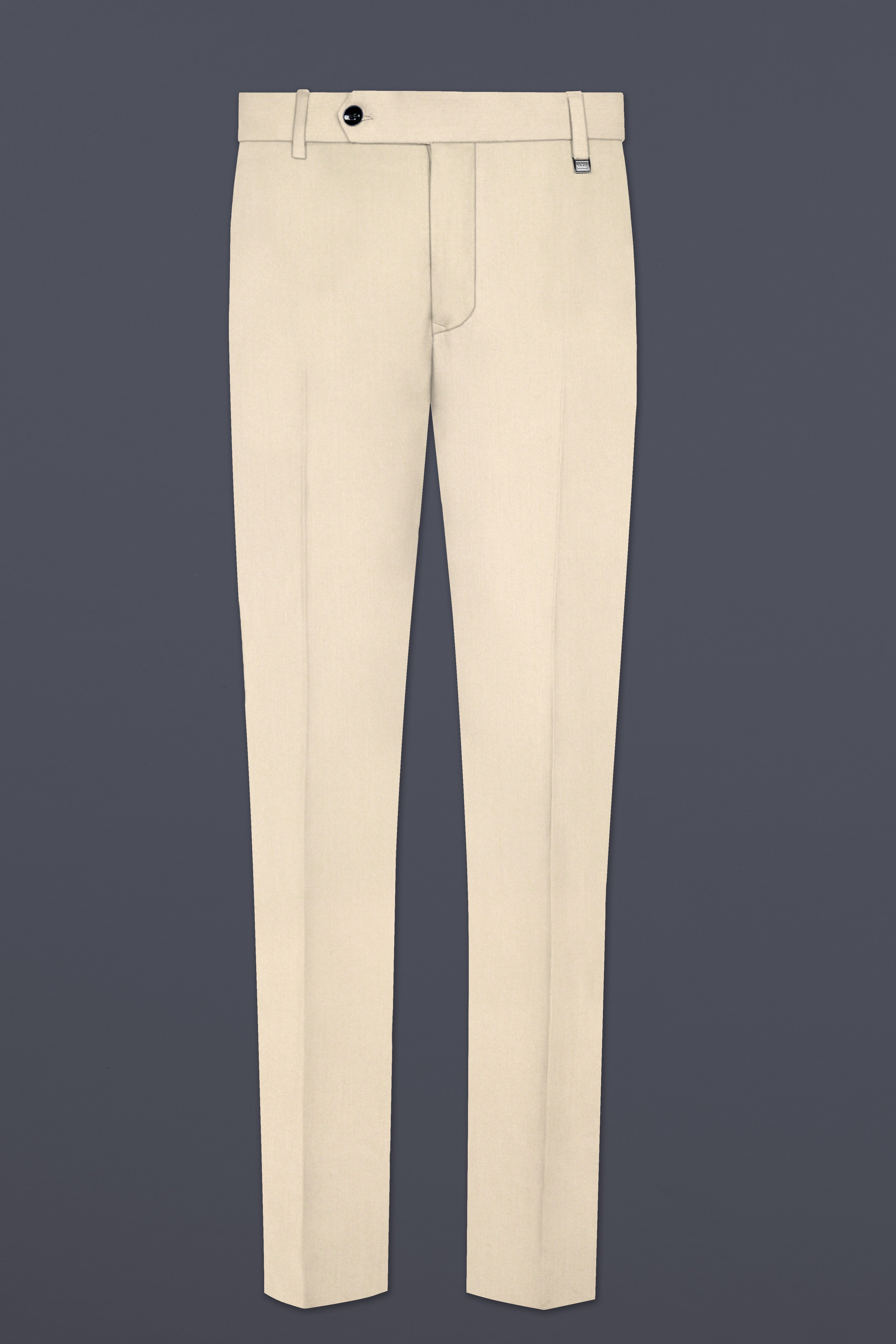 Hampton Cream Solid Wool Blend Tuxedo Suit