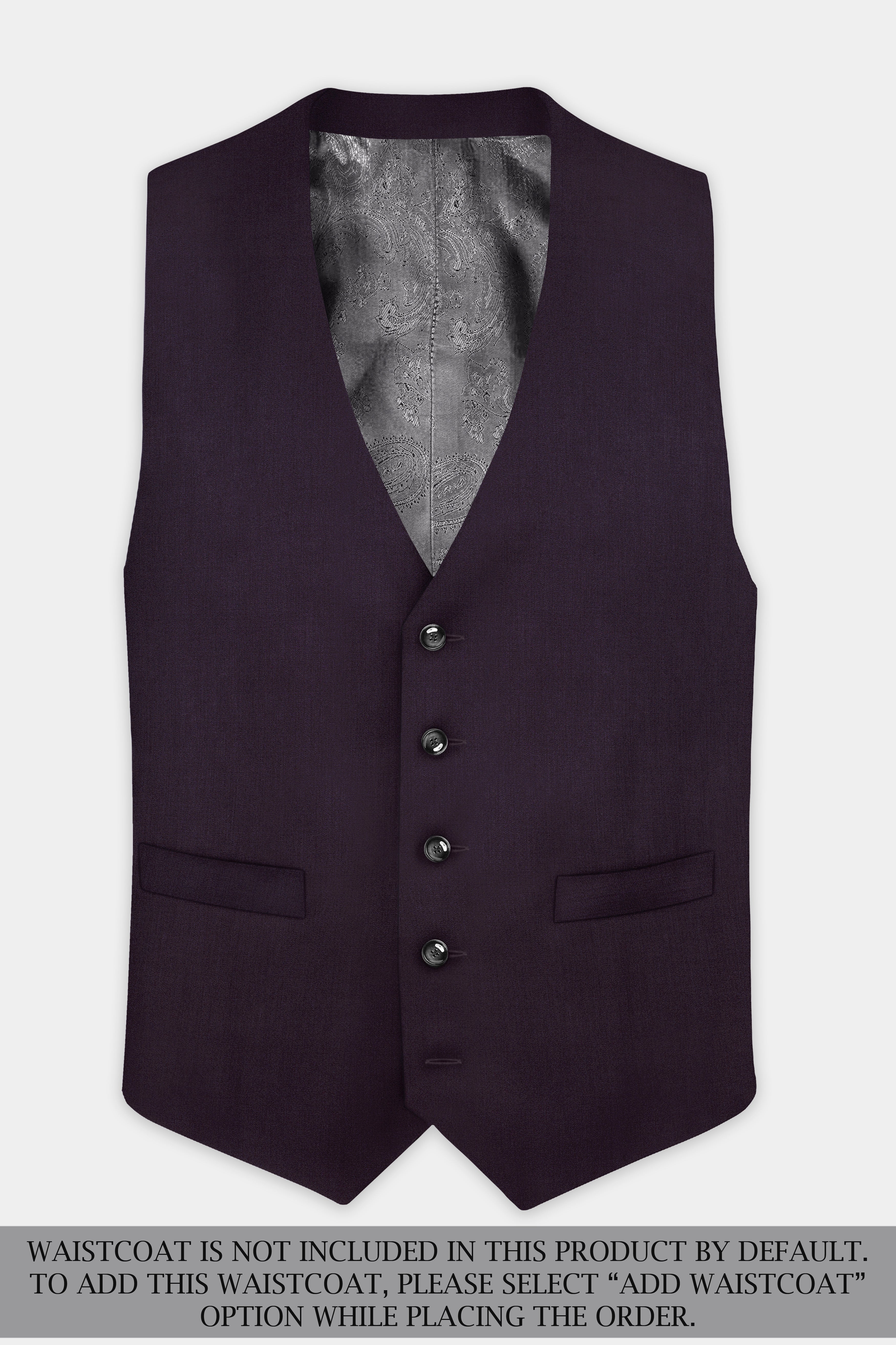 Gondola Purple Wool Blend Single Breasted Suit