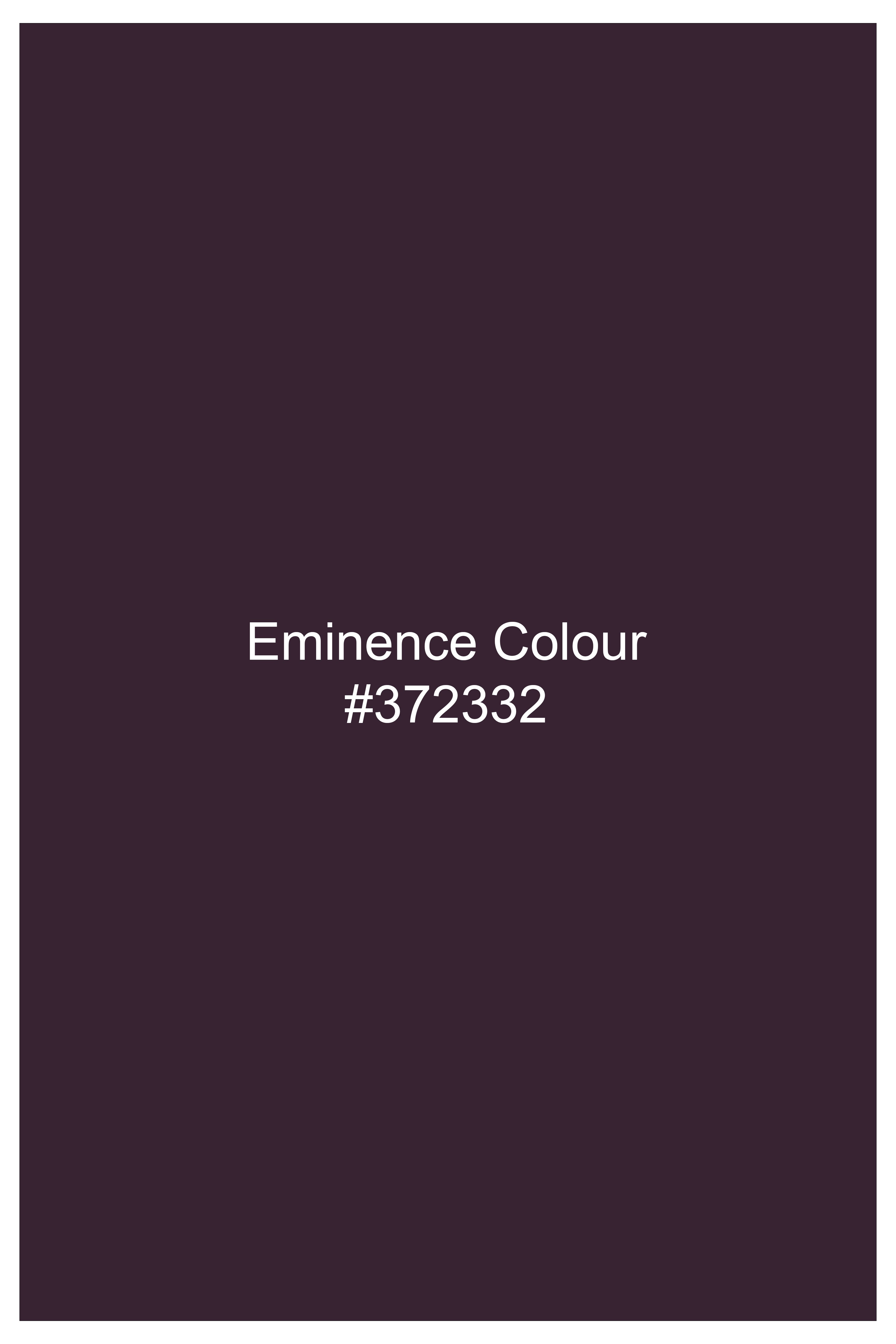 Eminence Purple Solid Wool Blend Double Breasted Suit