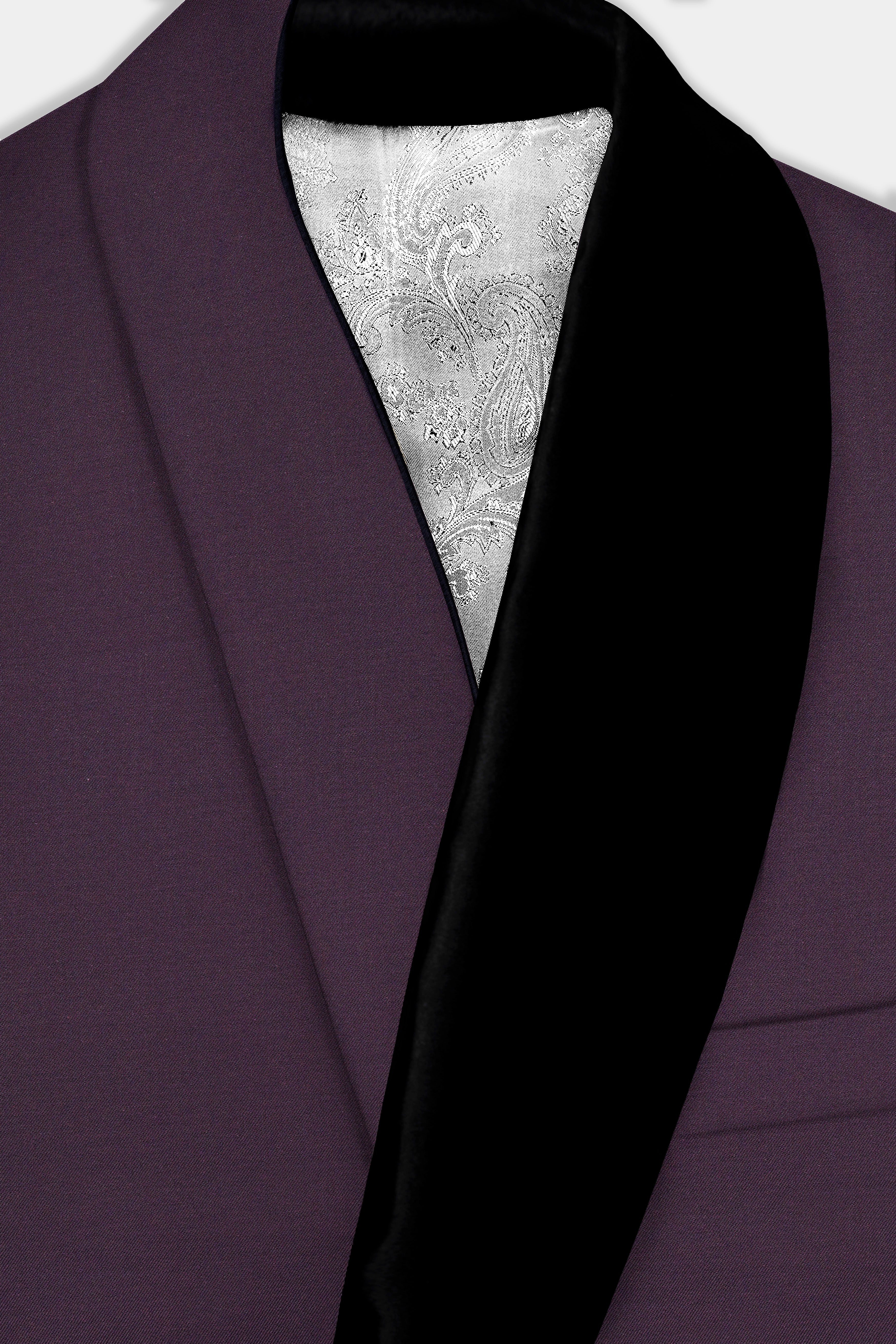 Eminence Purple Solid Wool Blend Tuxedo Suit