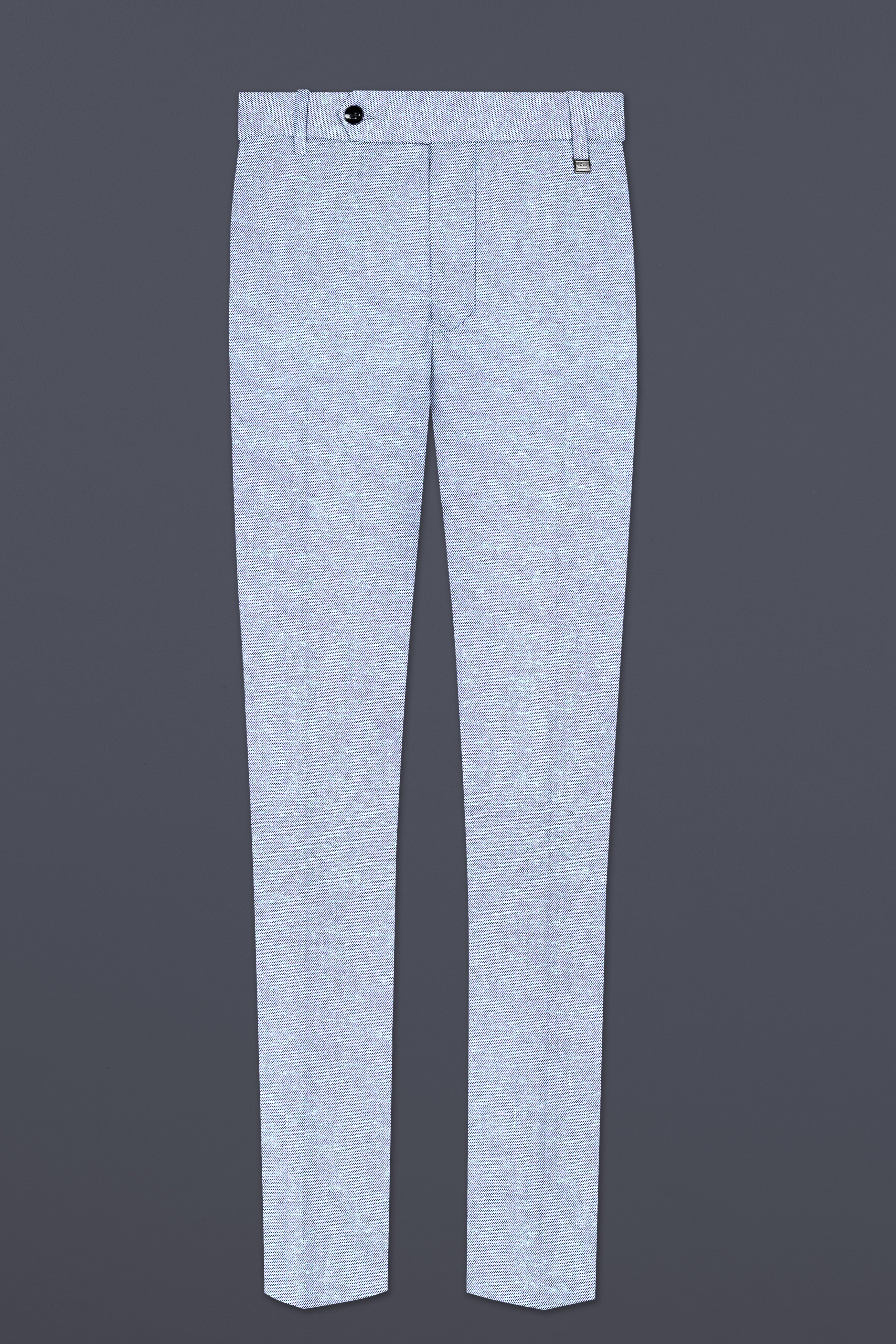 Carolina Blue Textured Cotton Single Breasted Designer Suit