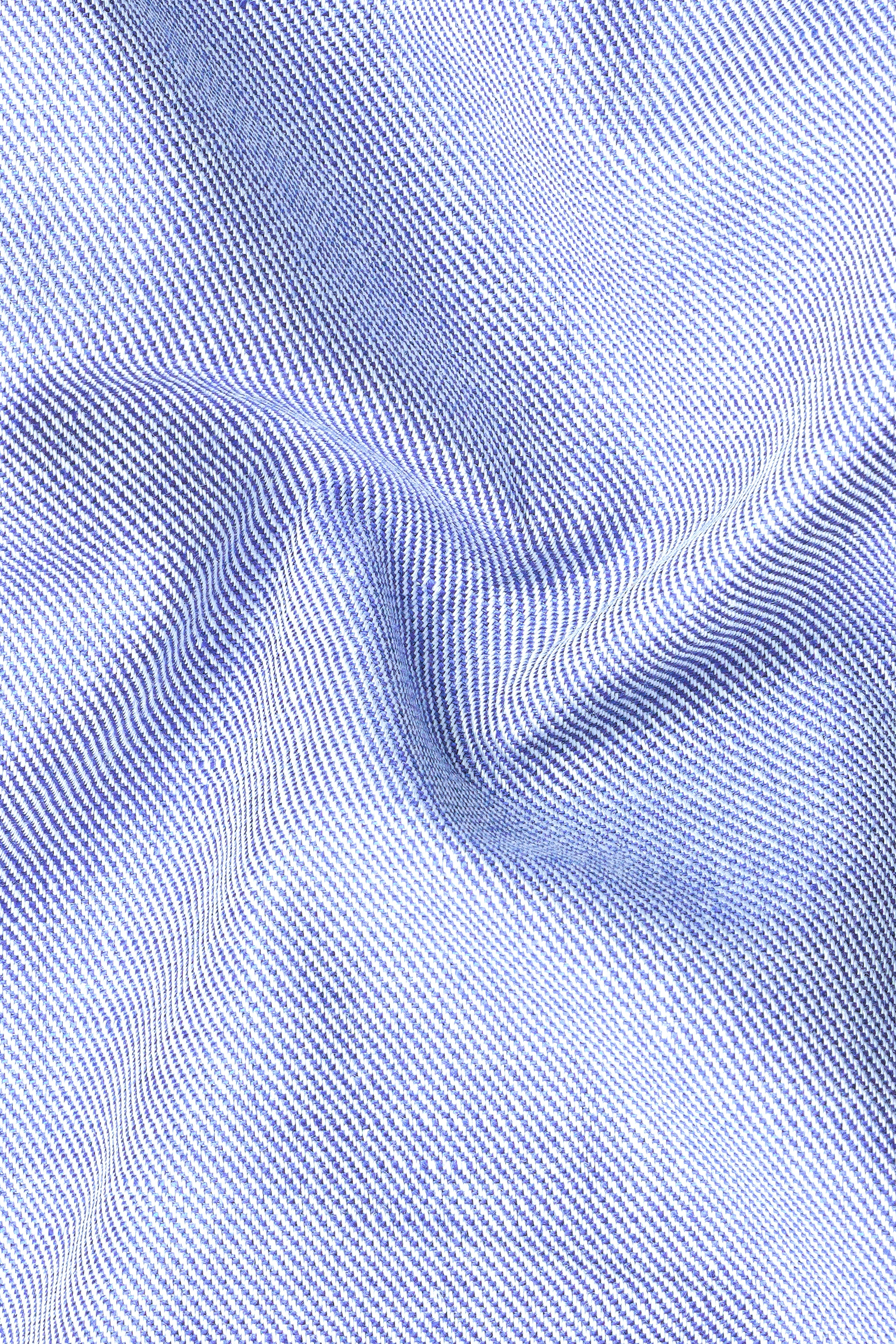 Carolina Blue Textured Cotton Single Breasted Designer Suit