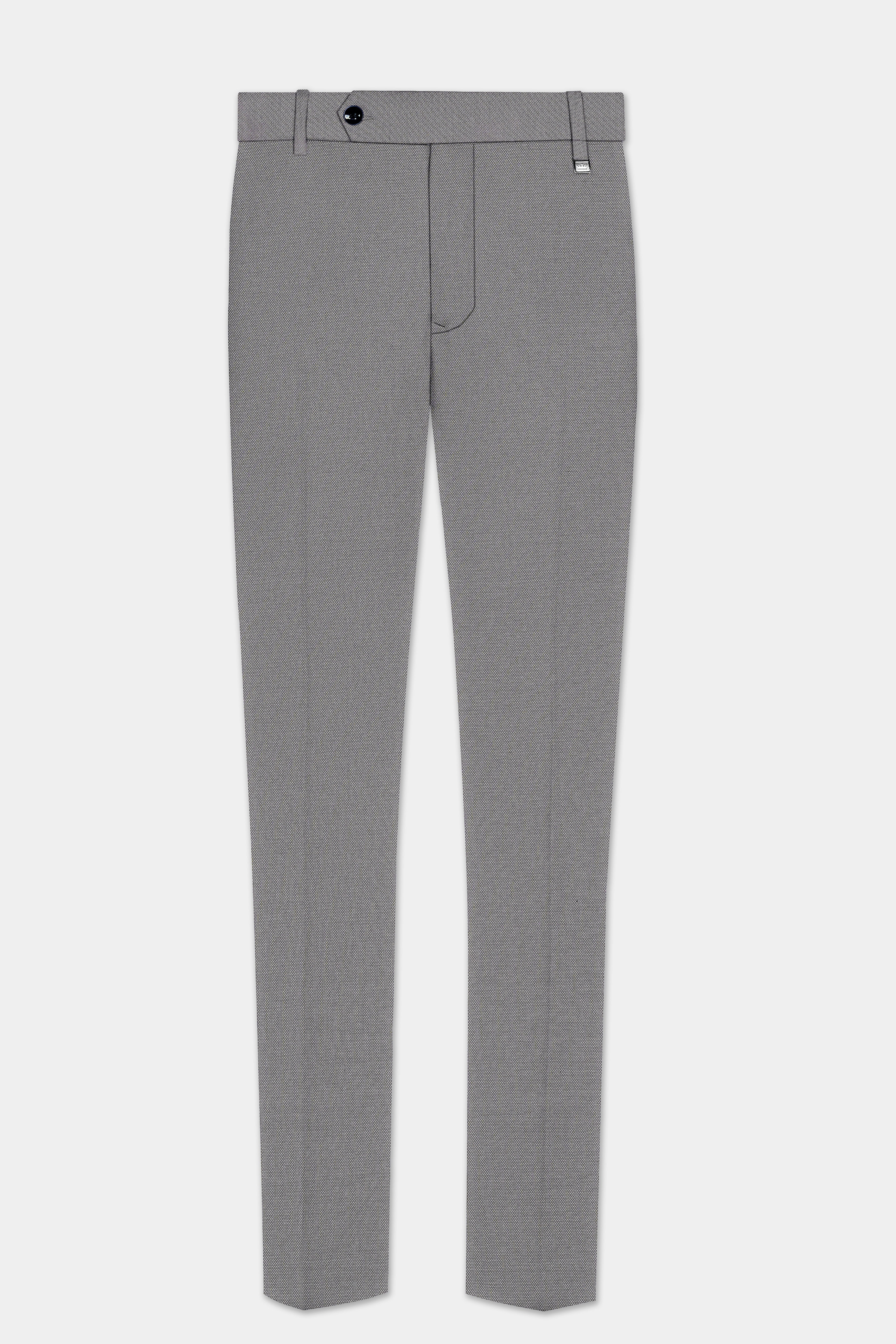 Vampire Gray Textured Wool Blend Tuxedo Suit