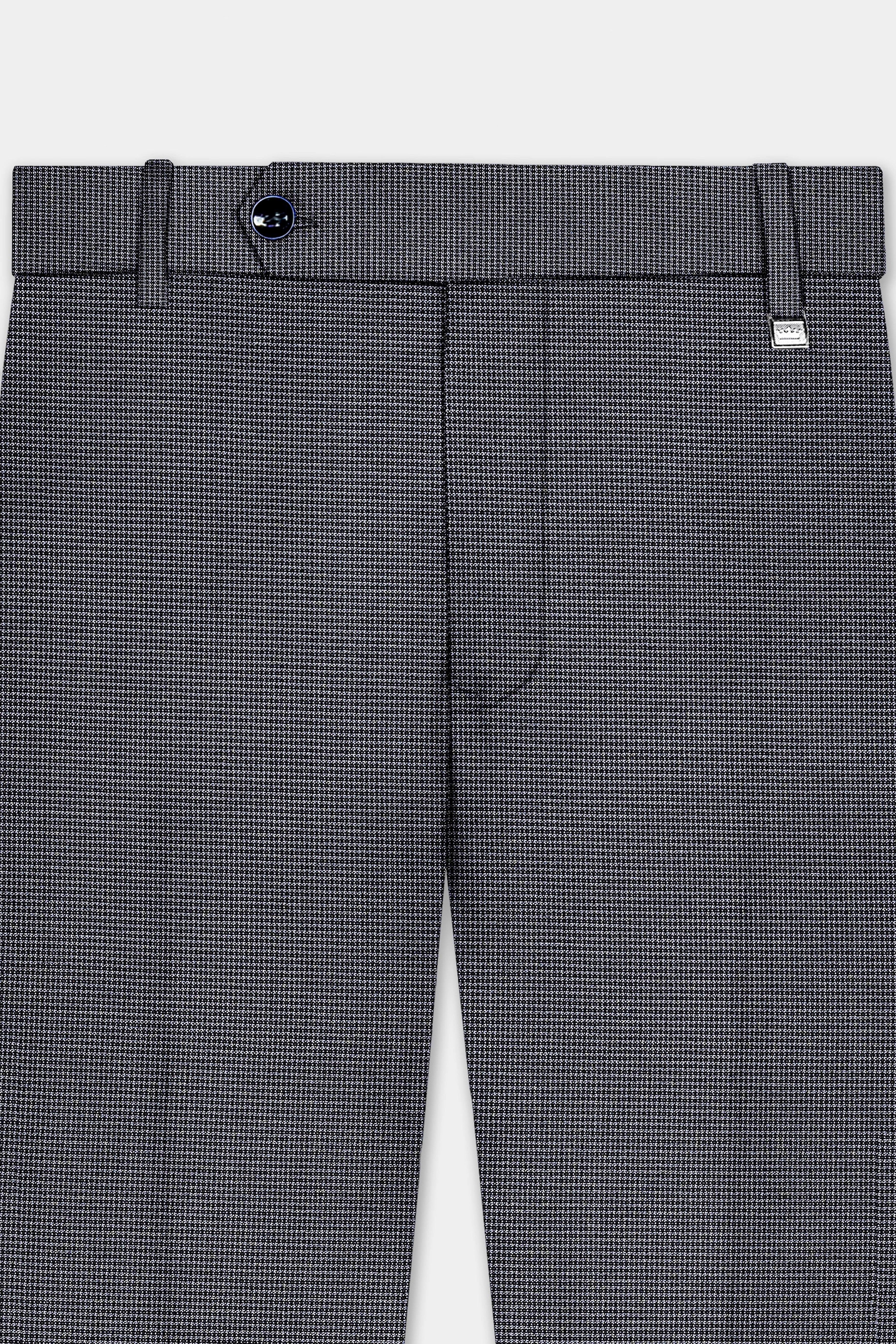 Shaft Gray Textured Wool Blend Single Breasted Suit