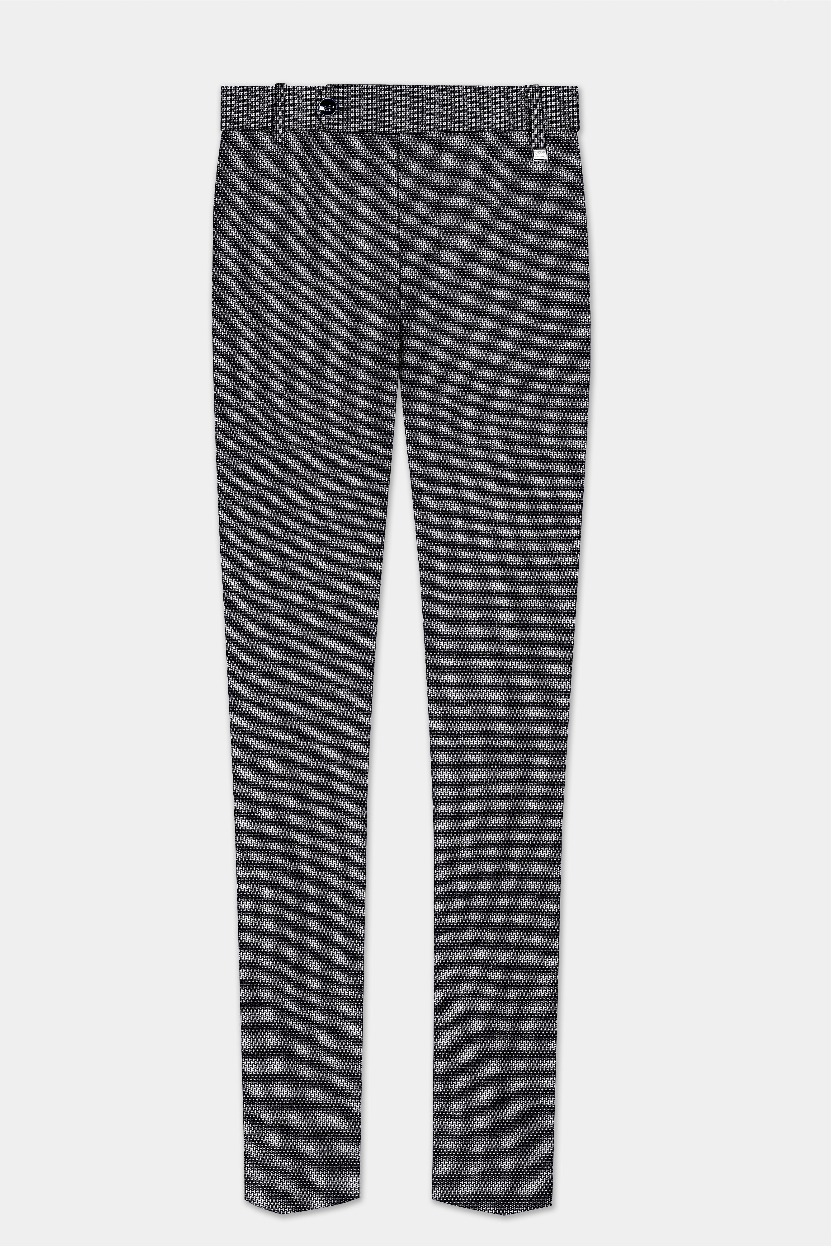 Shaft Gray Textured Wool Blend Single Breasted Suit