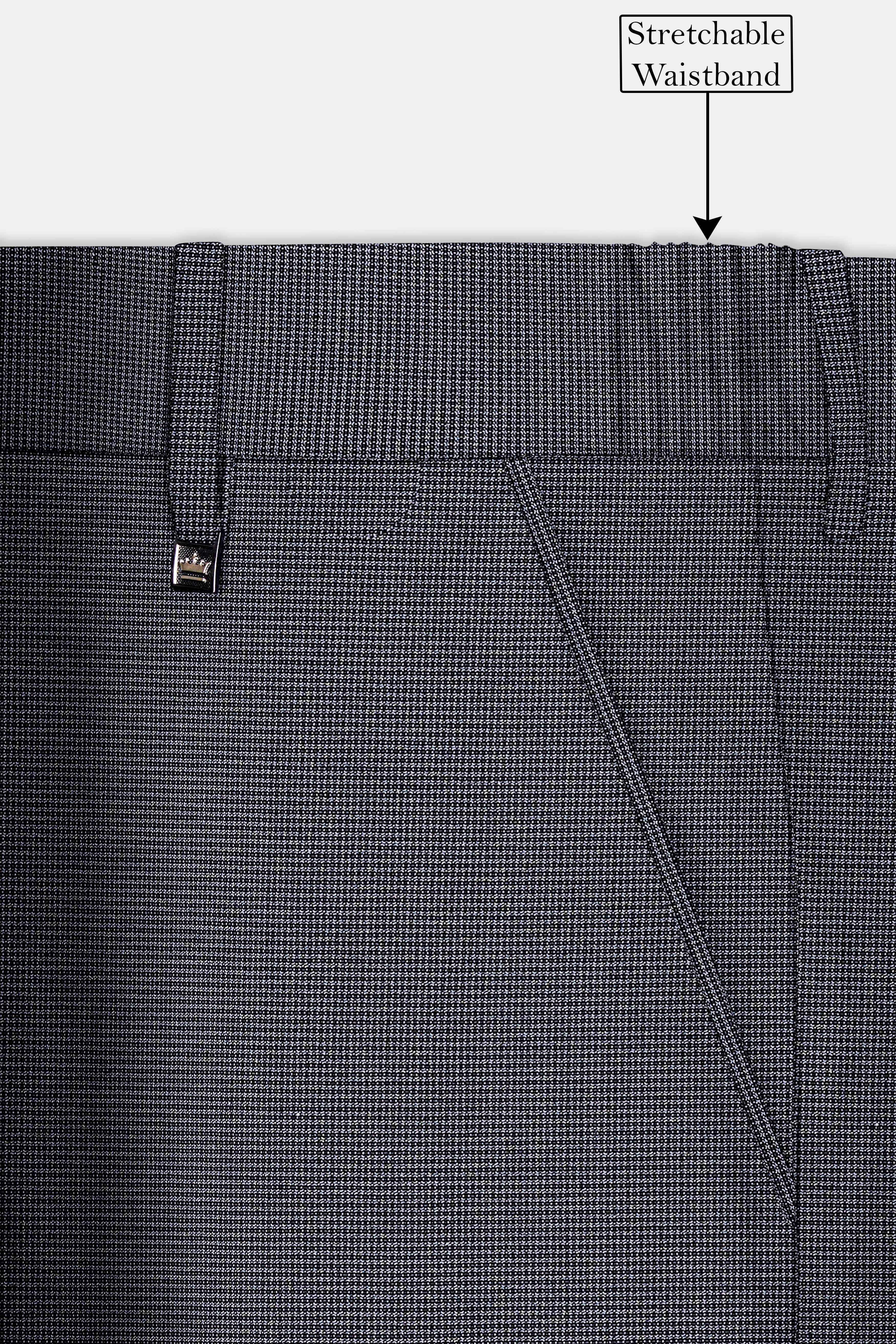 Shaft Gray Textured Wool Blend Single Breasted Suit