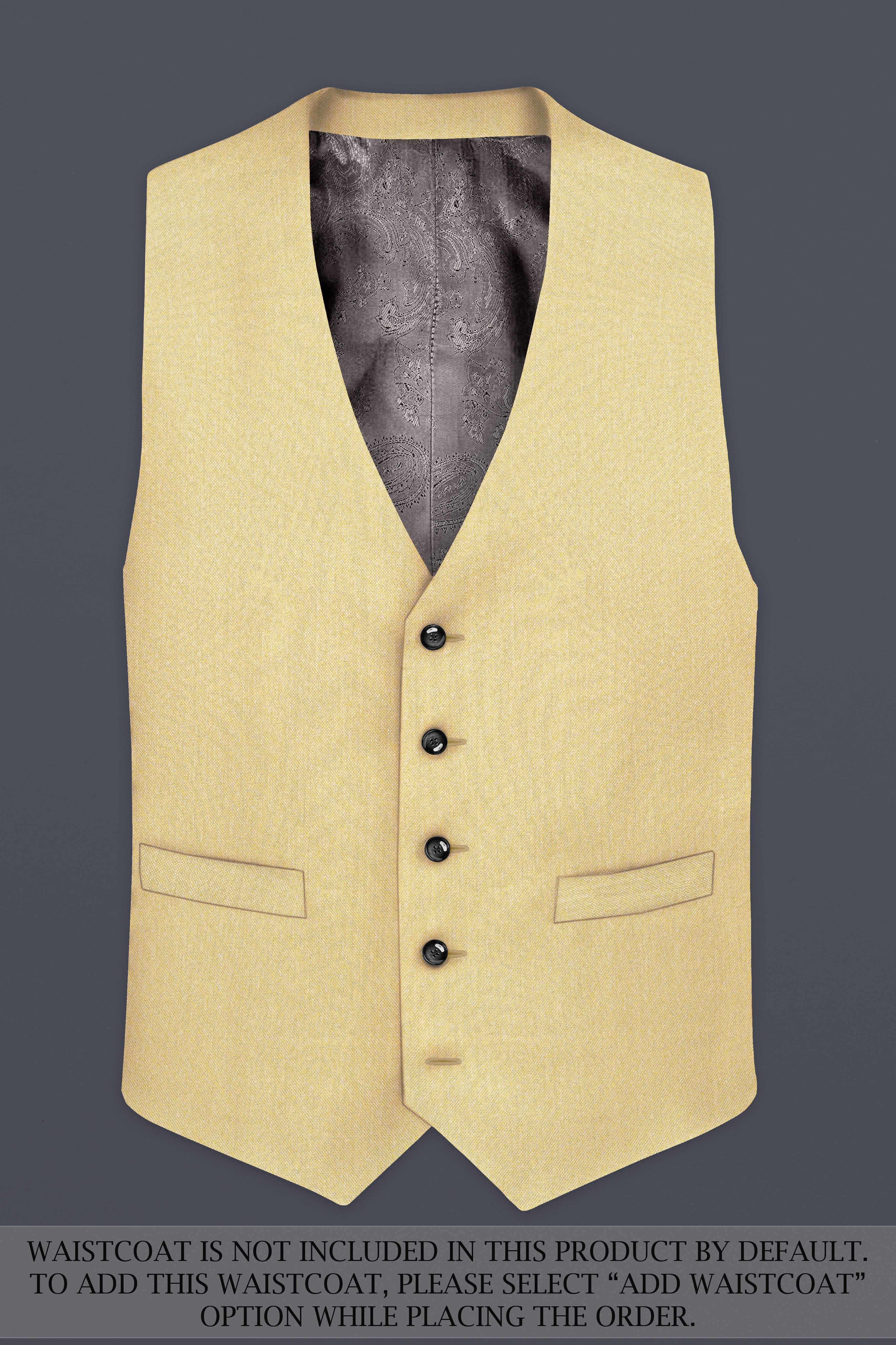 Marzipan Cream Textured Wool Blend Double Breasted Suit