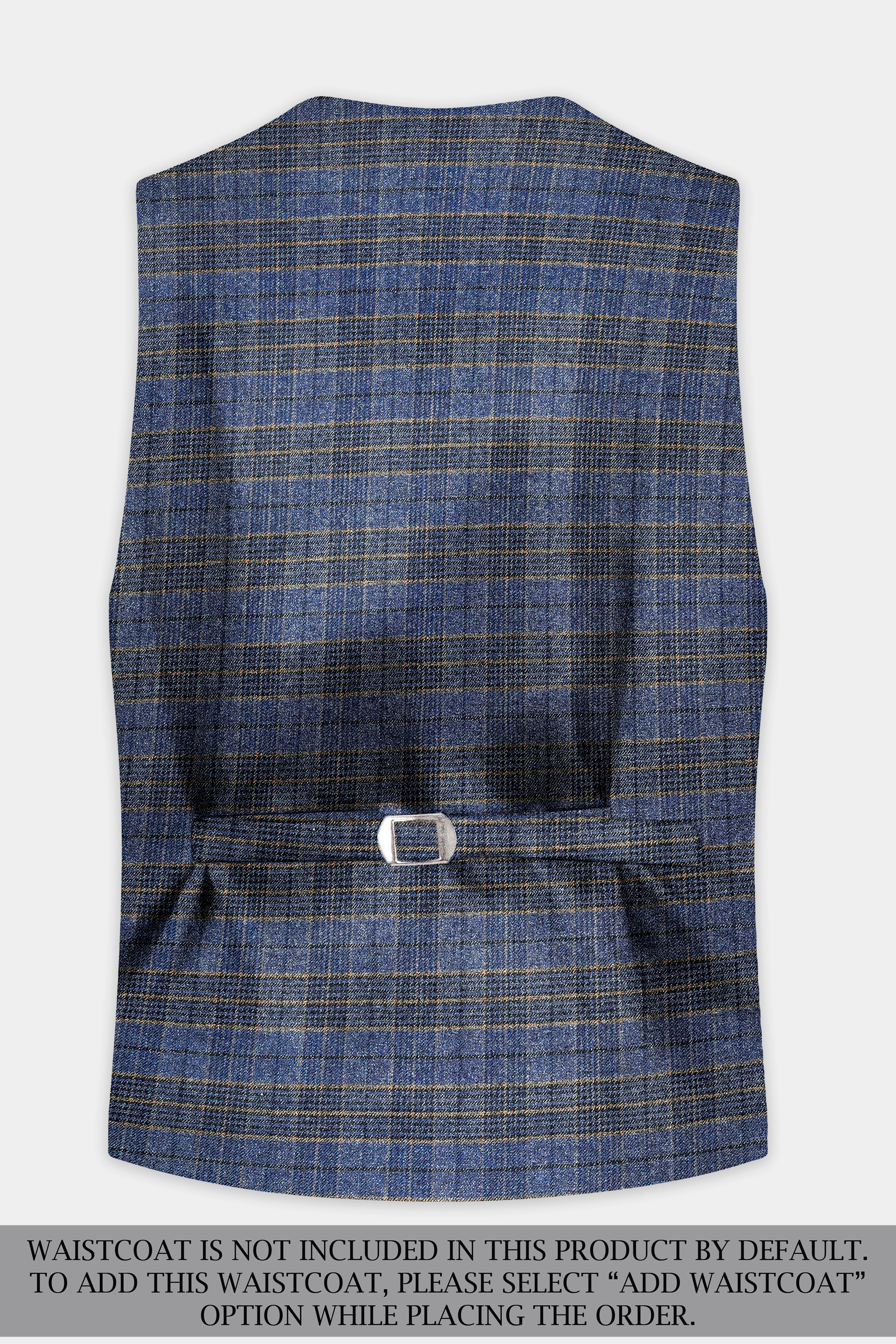 Dianne Blue Plaid Wool Blend Double Breasted Suit