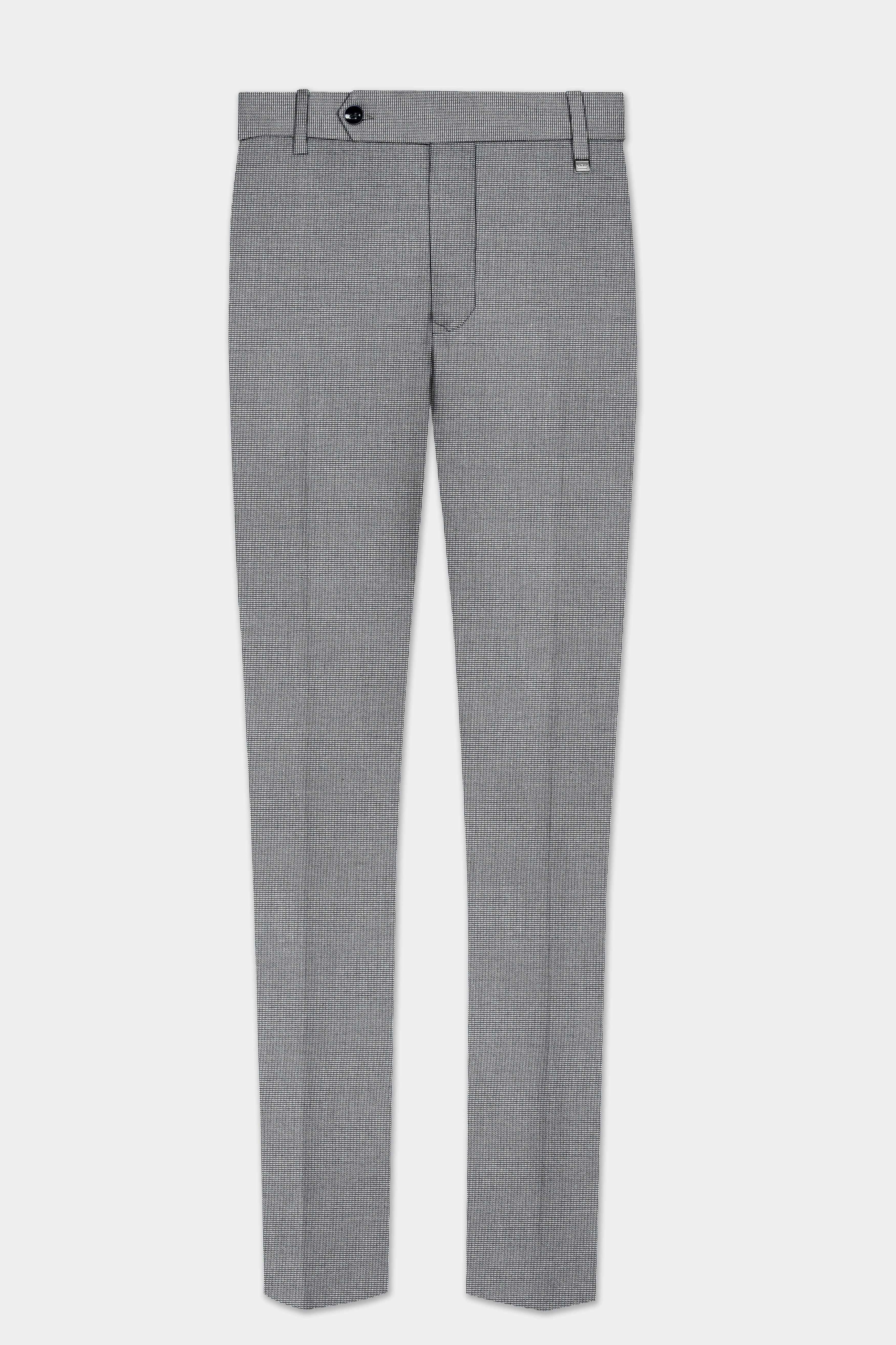 Boulder Gray Textured Wool Blend Single Breasted Suit