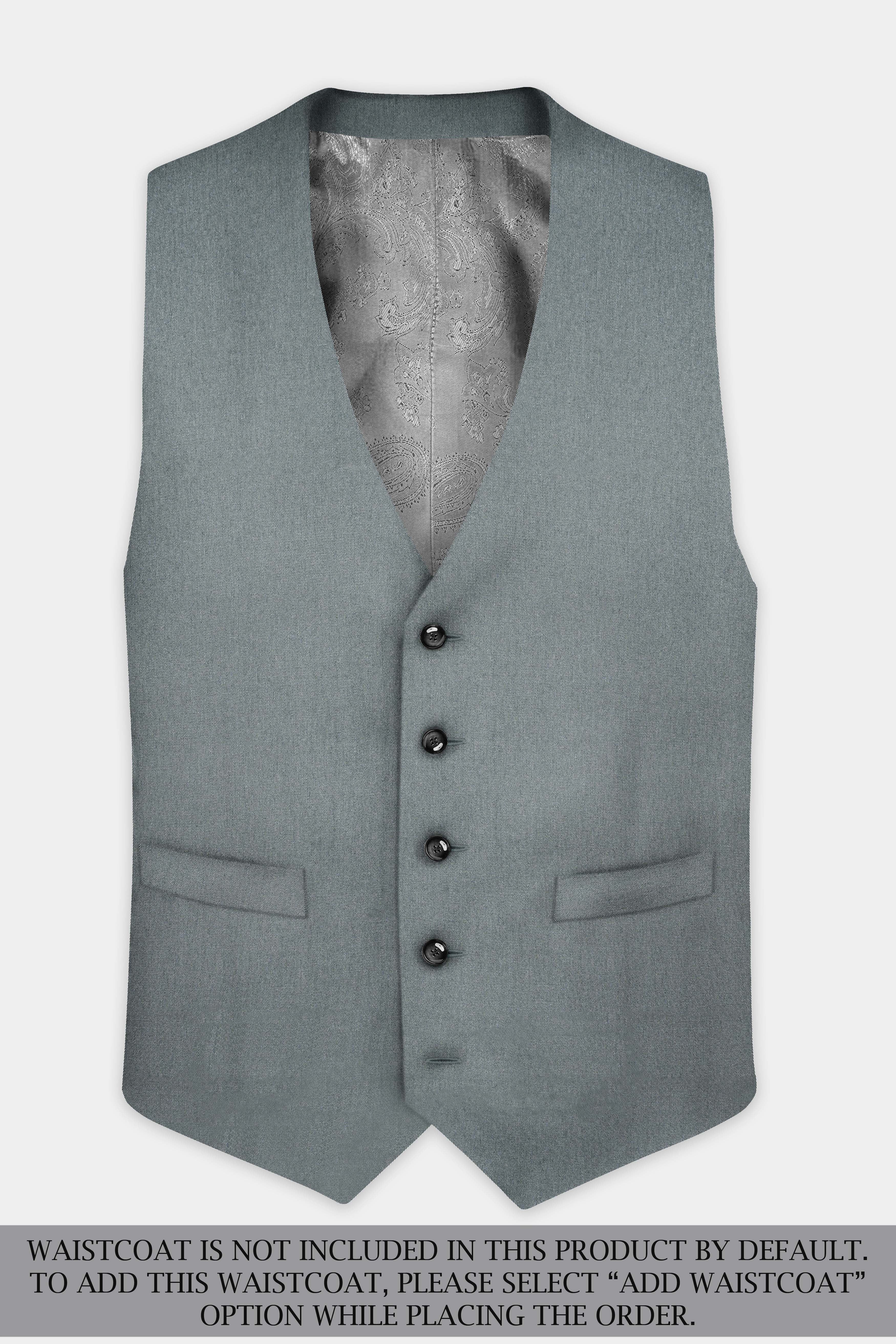 Smokey Gray Solid Cotton Single Breasted Sports Suit