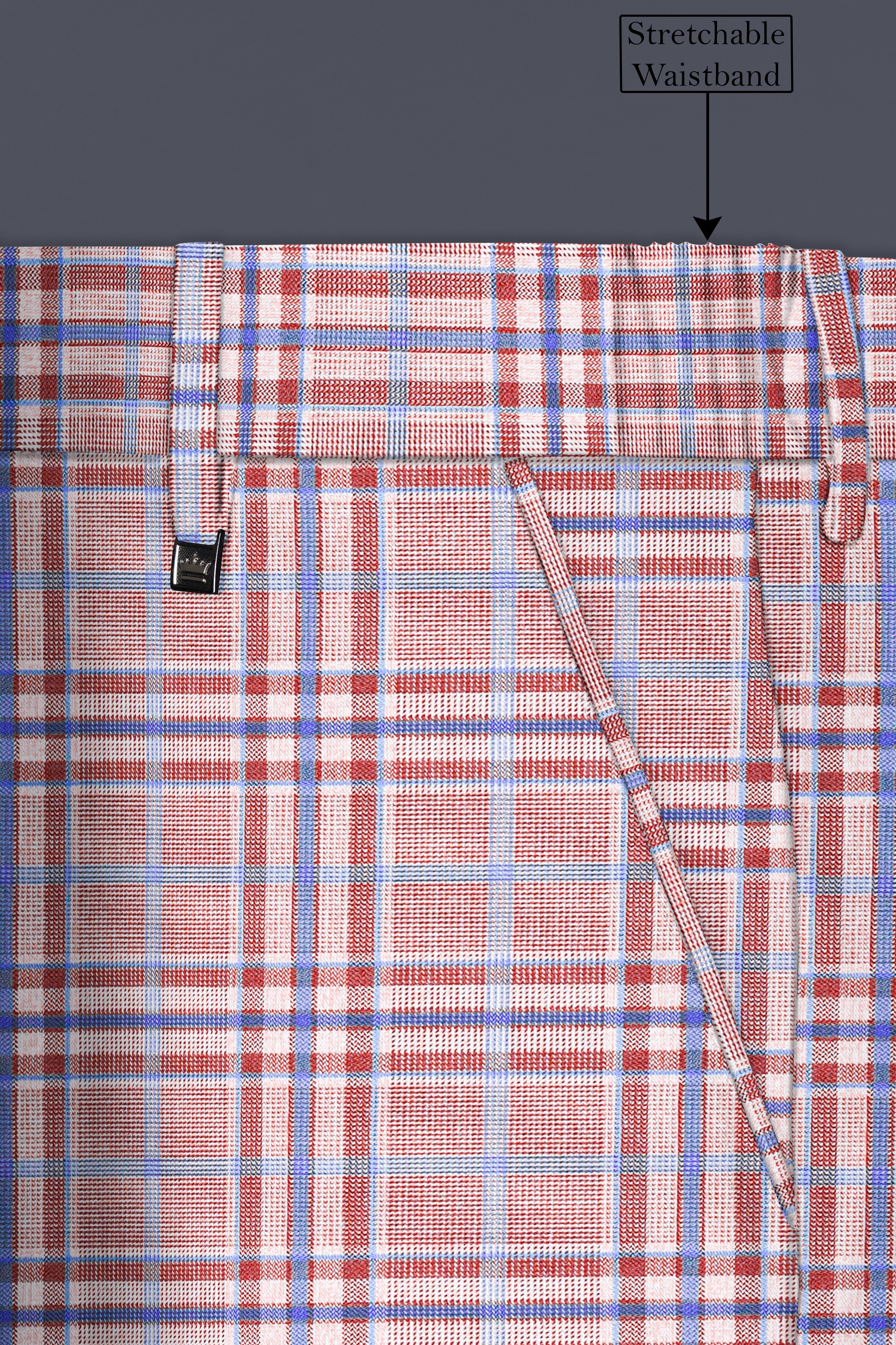 Turkish Rose Pink And Wild Blue Plaid Wool Rich Double Breasted Suit