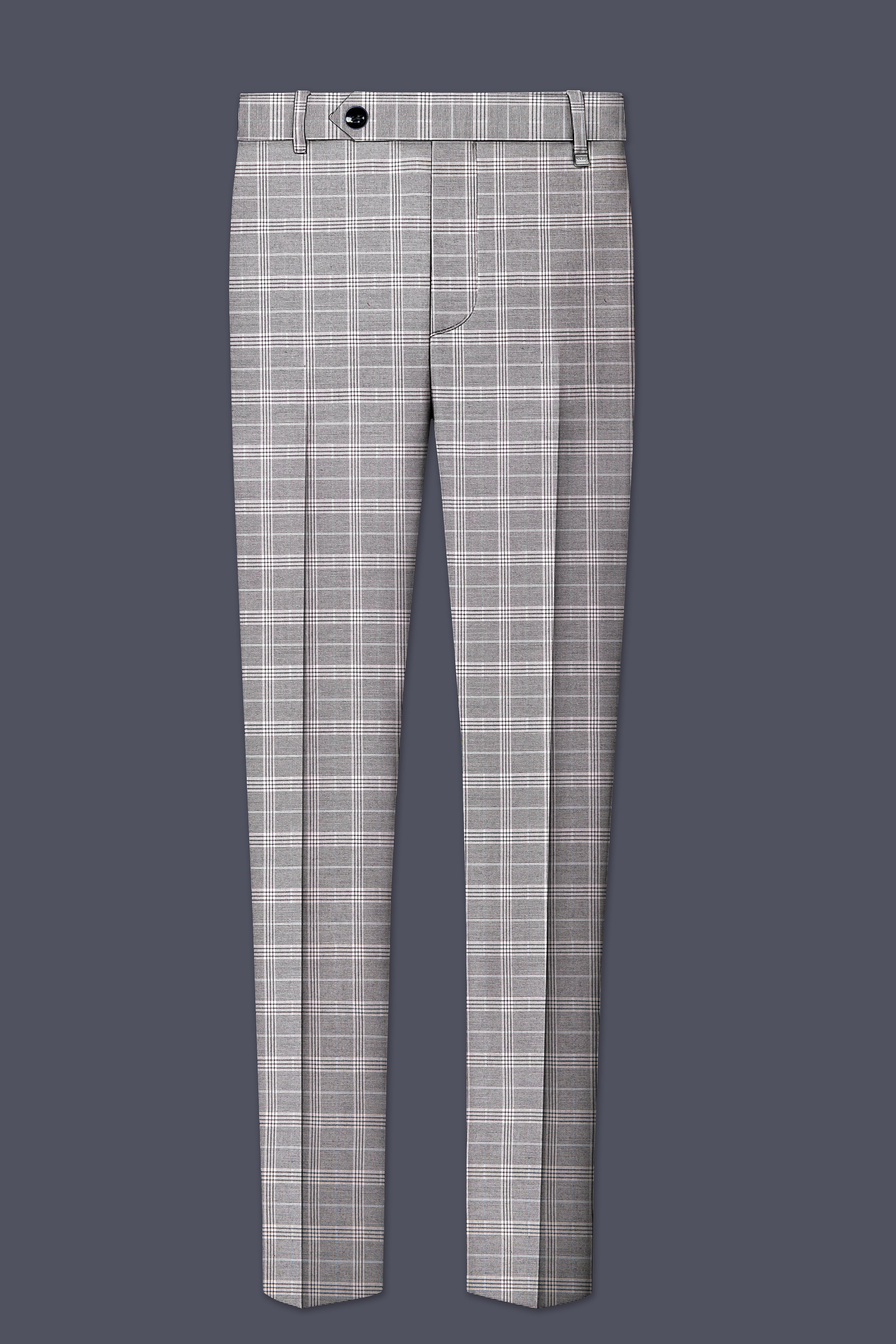 Monsoon Gray Plaid Wool Rich Single Breasted Suit