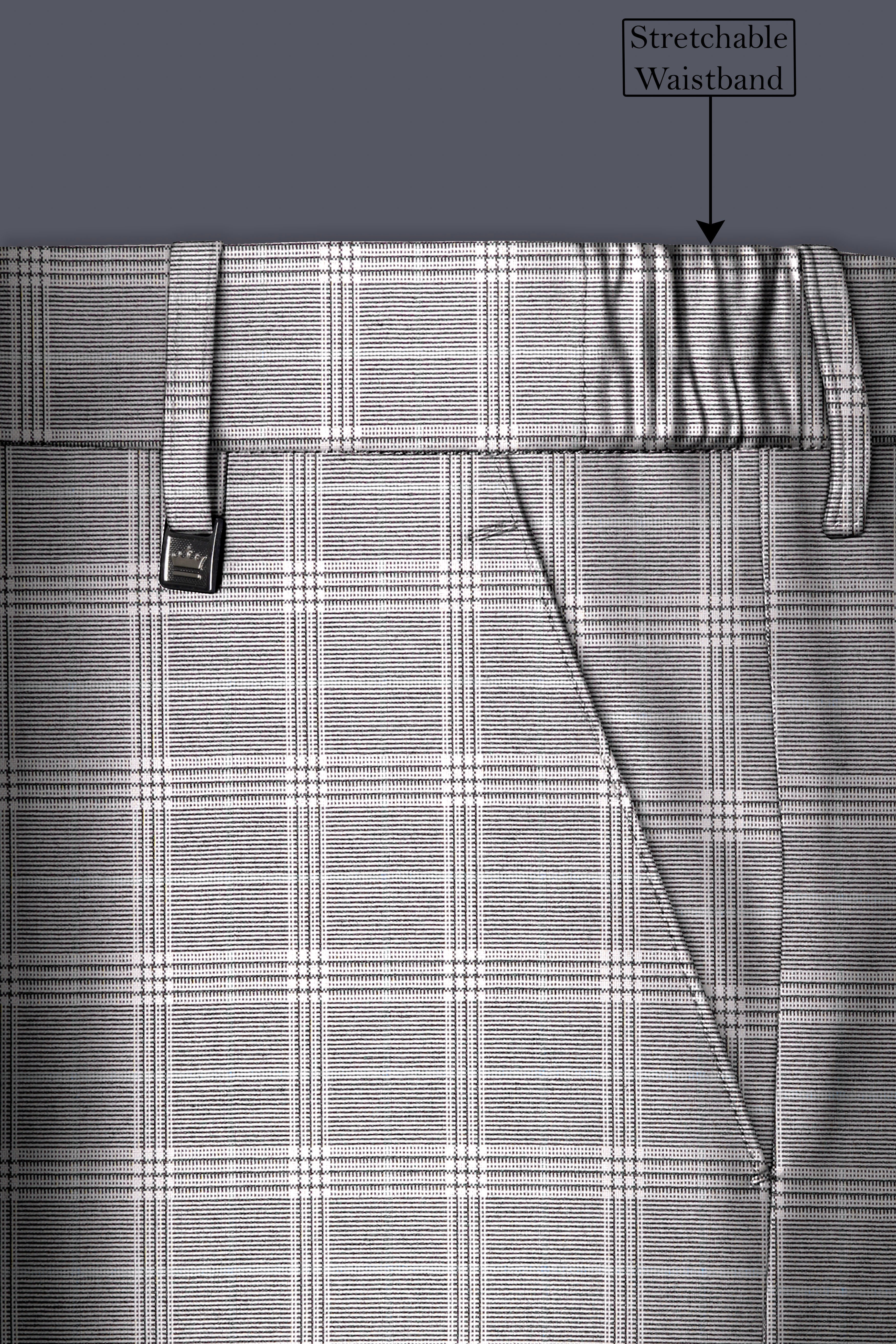 Monsoon Gray Plaid Wool Rich Single Breasted Suit