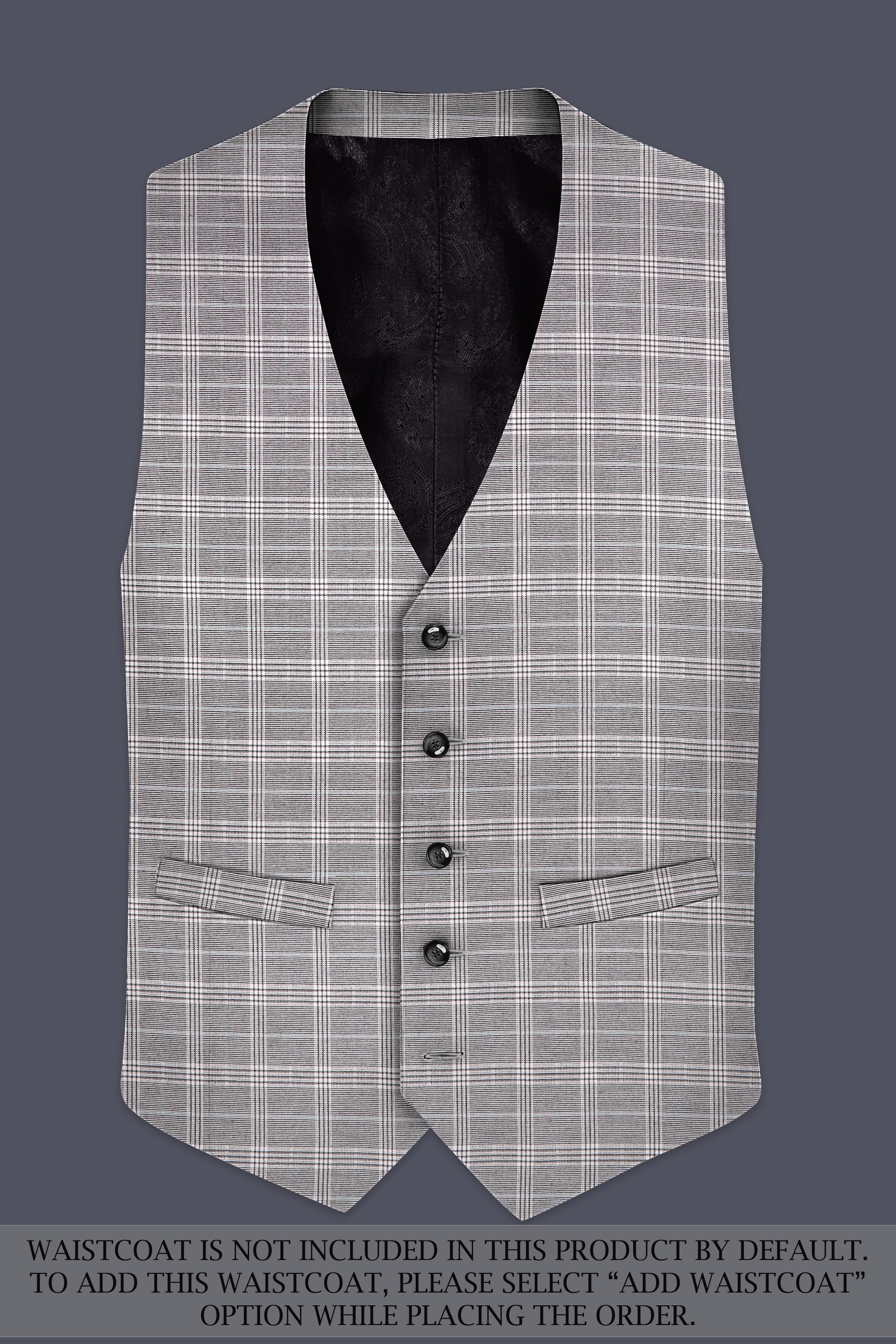 Monsoon Gray Plaid Wool Rich Single Breasted Suit