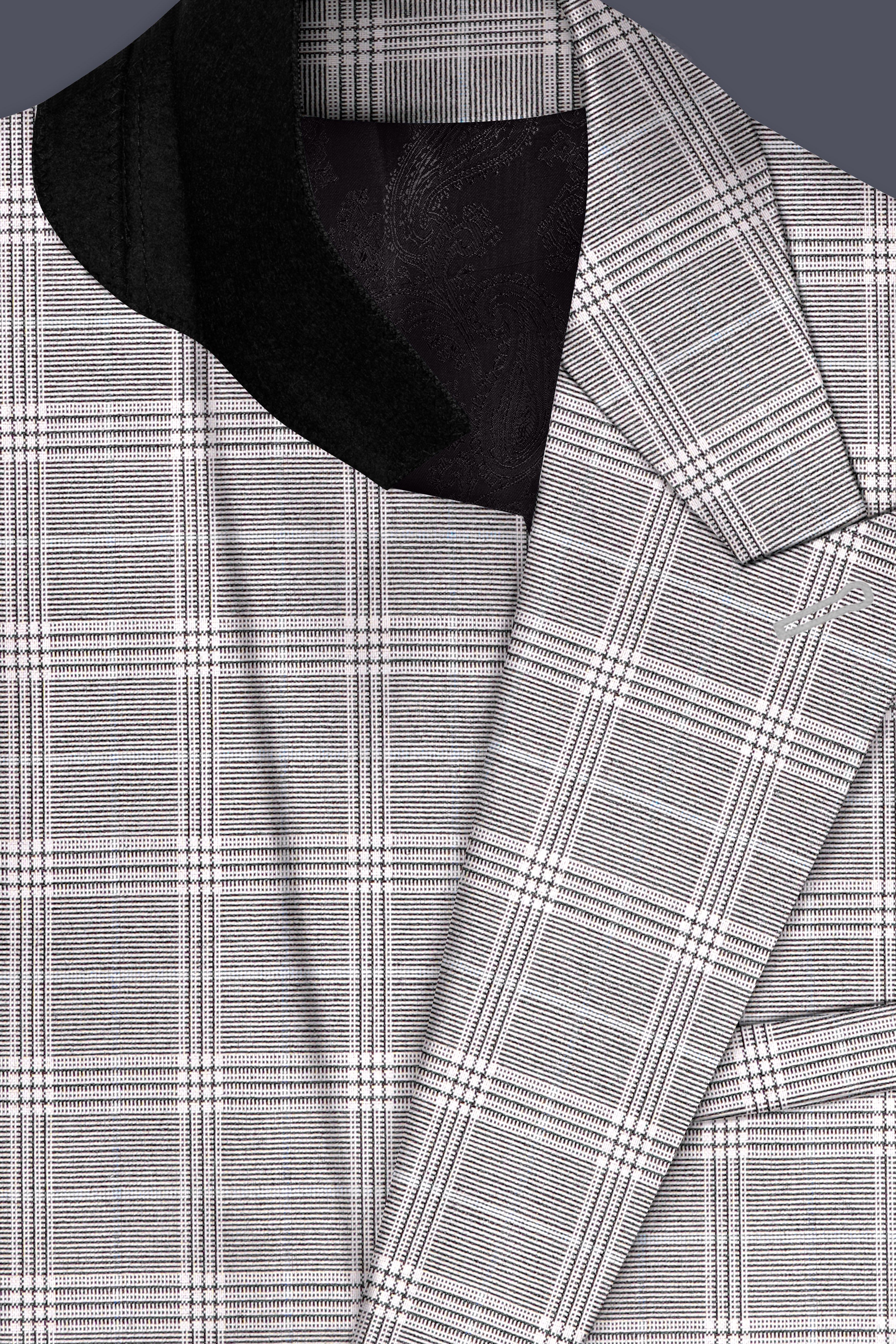 Monsoon Gray Plaid Wool Rich Single Breasted Suit