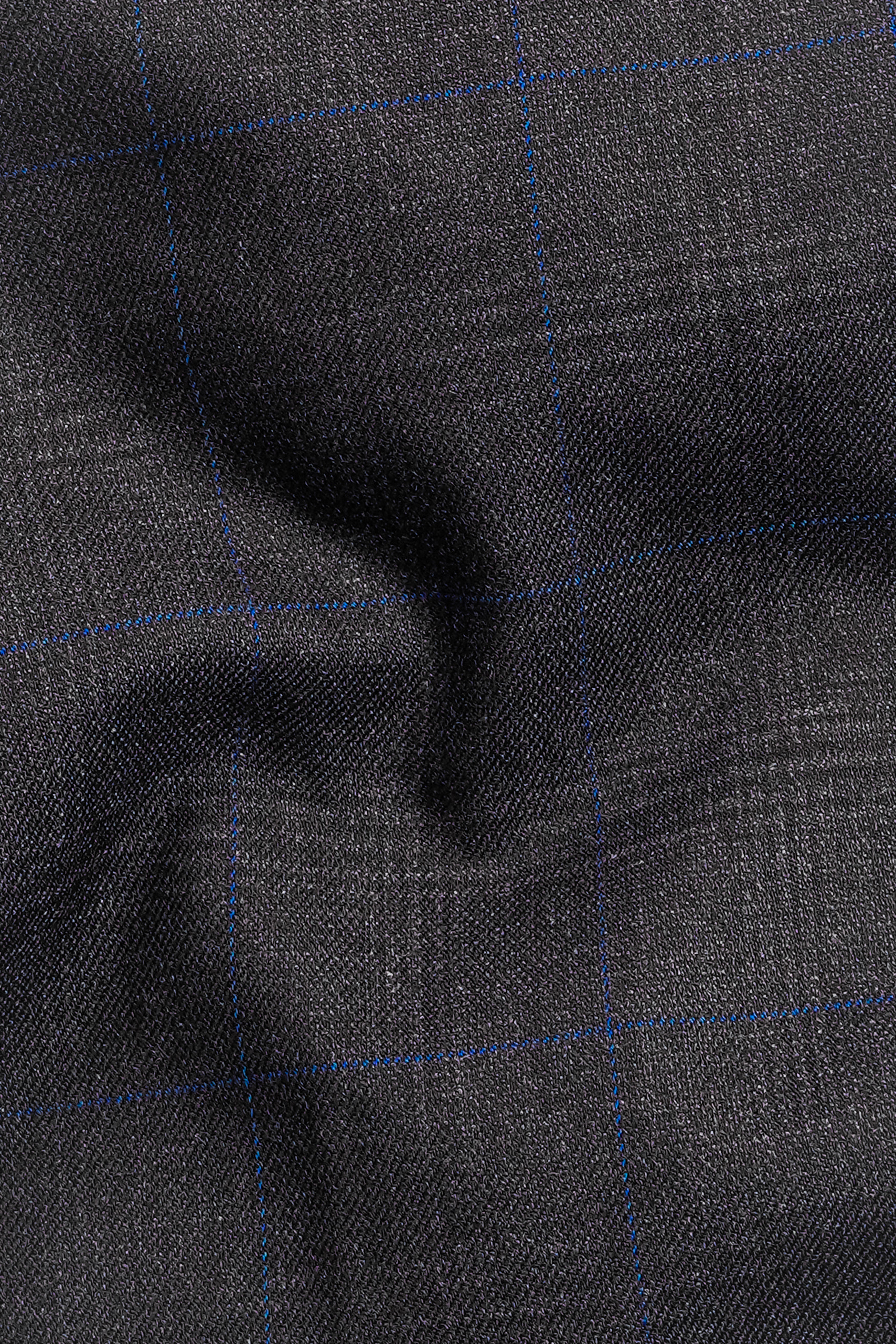 Thunder Gray Plaid Wool Rich Single Breasted Suit