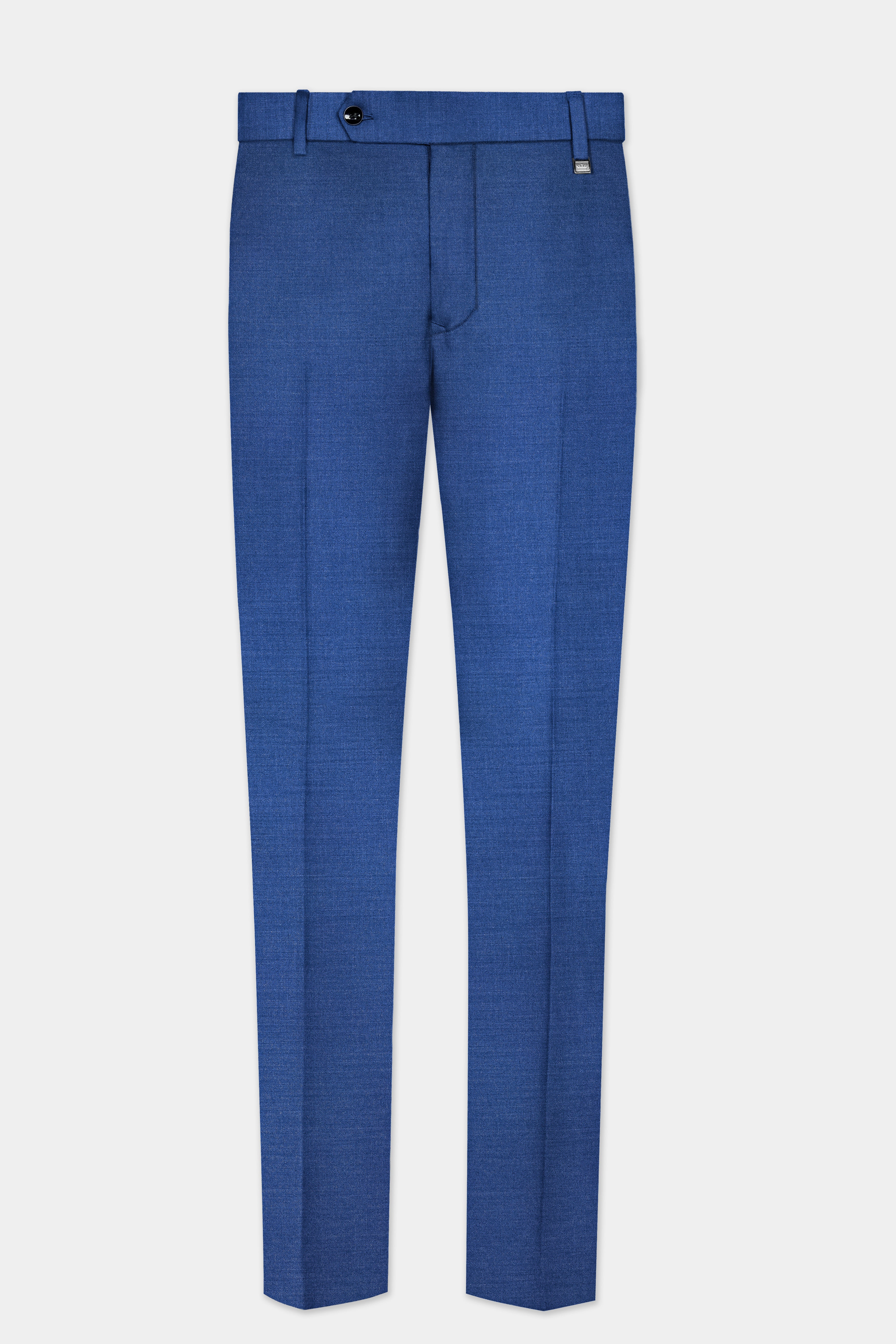 Cobalt Blue Solid Wool Rich Double Breasted Suit