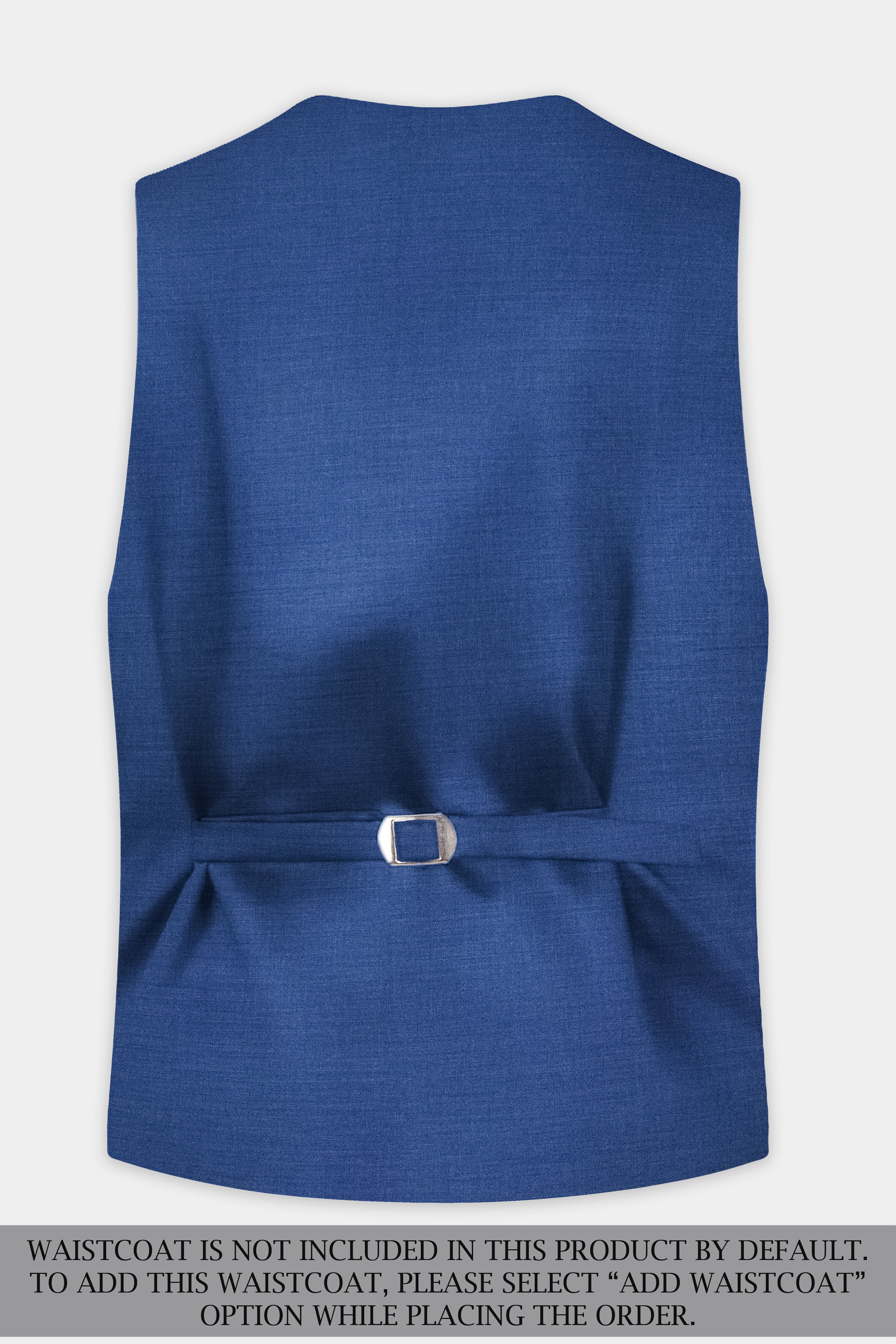 Cobalt Blue Solid Wool Rich Double Breasted Suit