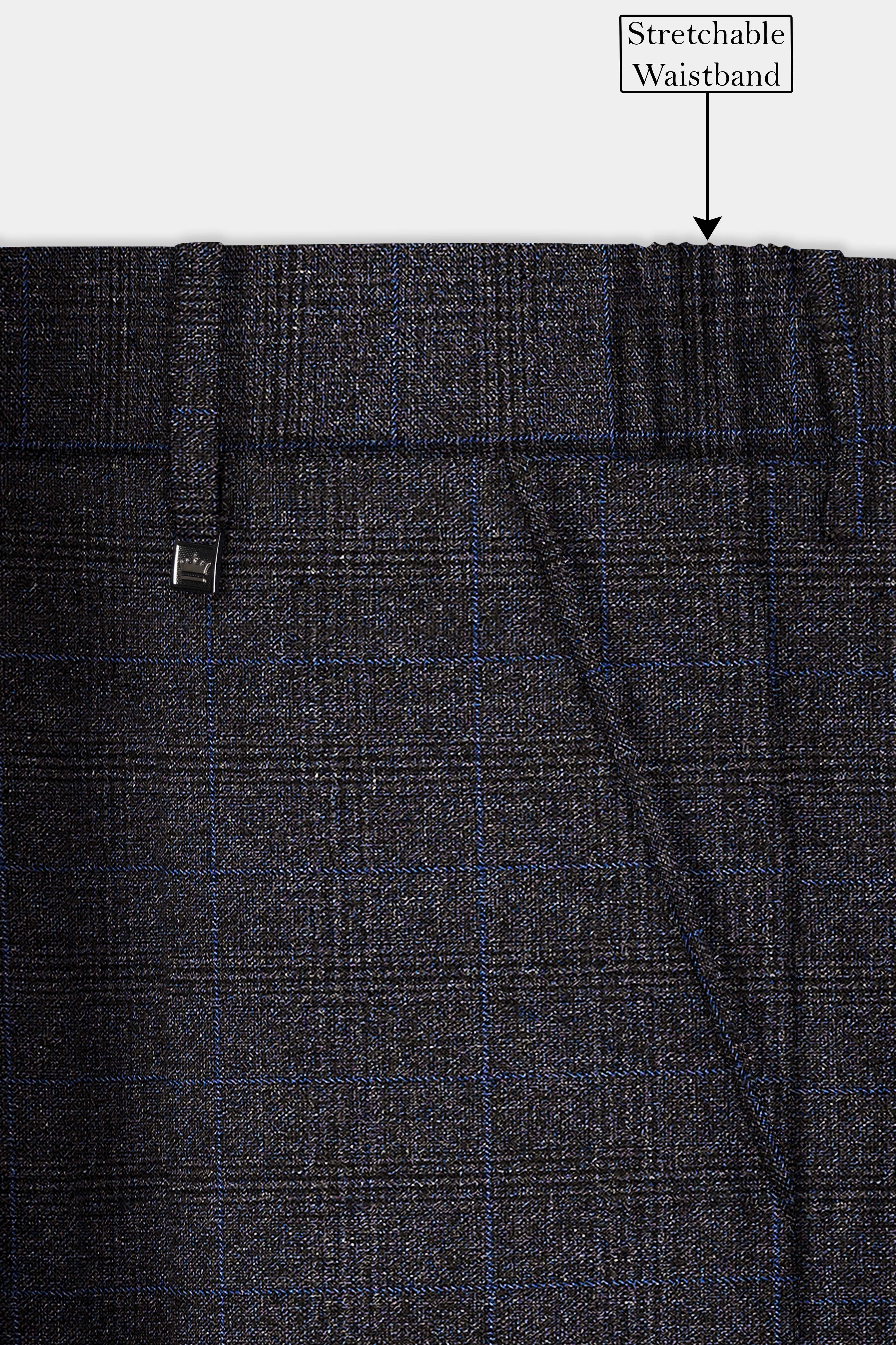 Thunder Gray Plaid Wool Rich Double Breasted Suit