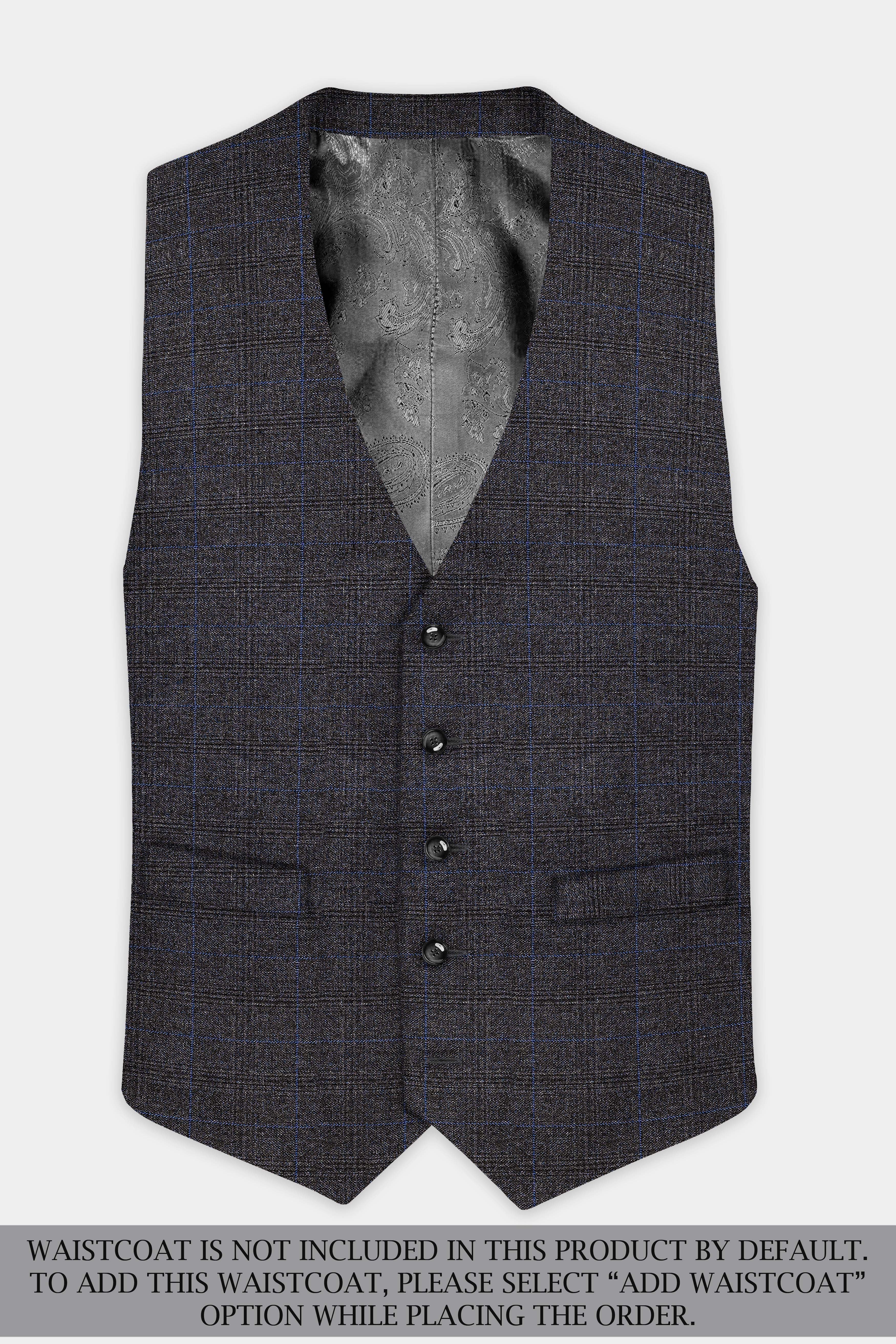 Thunder Gray Plaid Wool Rich Double Breasted Suit