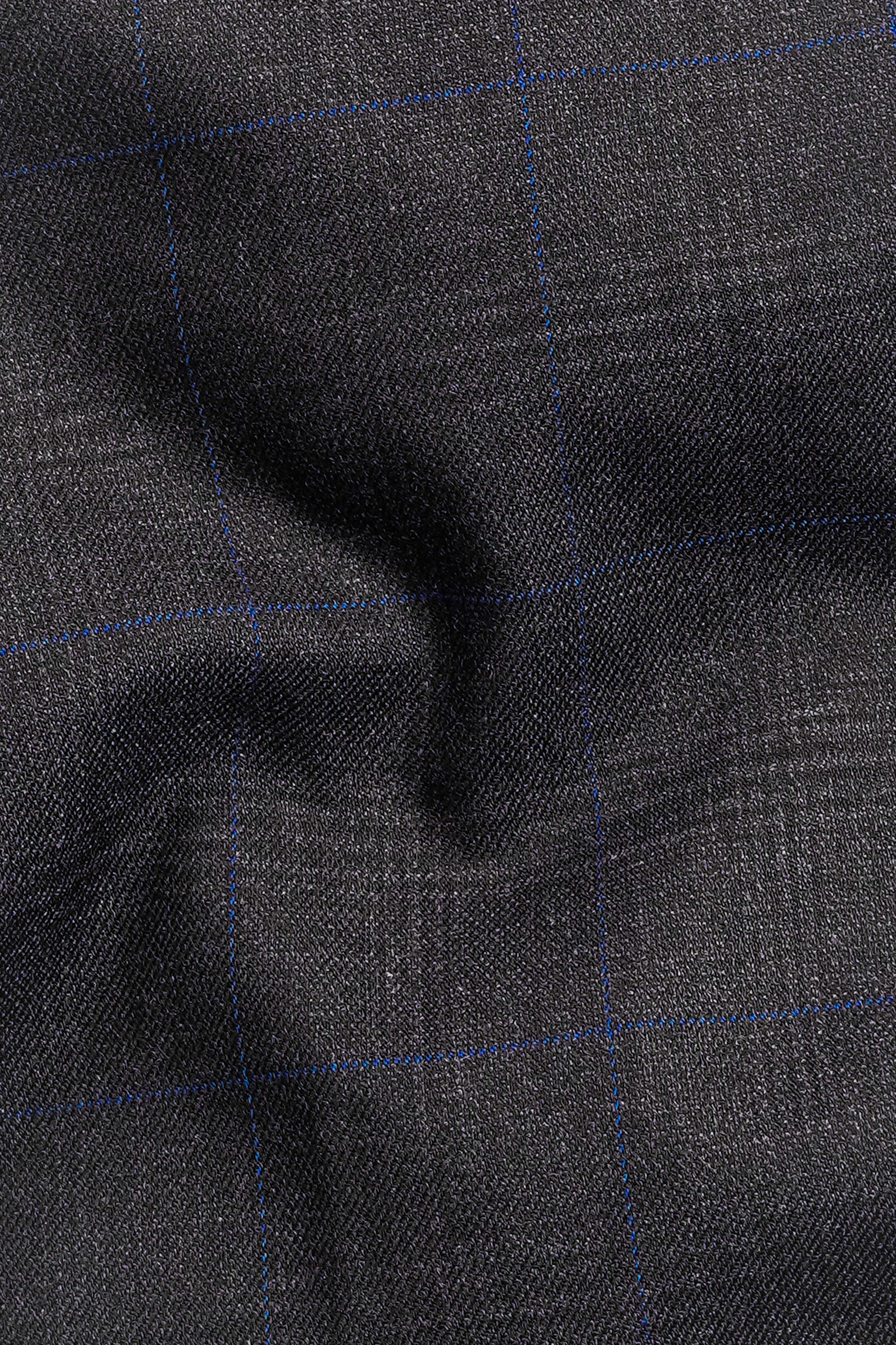 Thunder Gray Plaid Wool Rich Double Breasted Suit