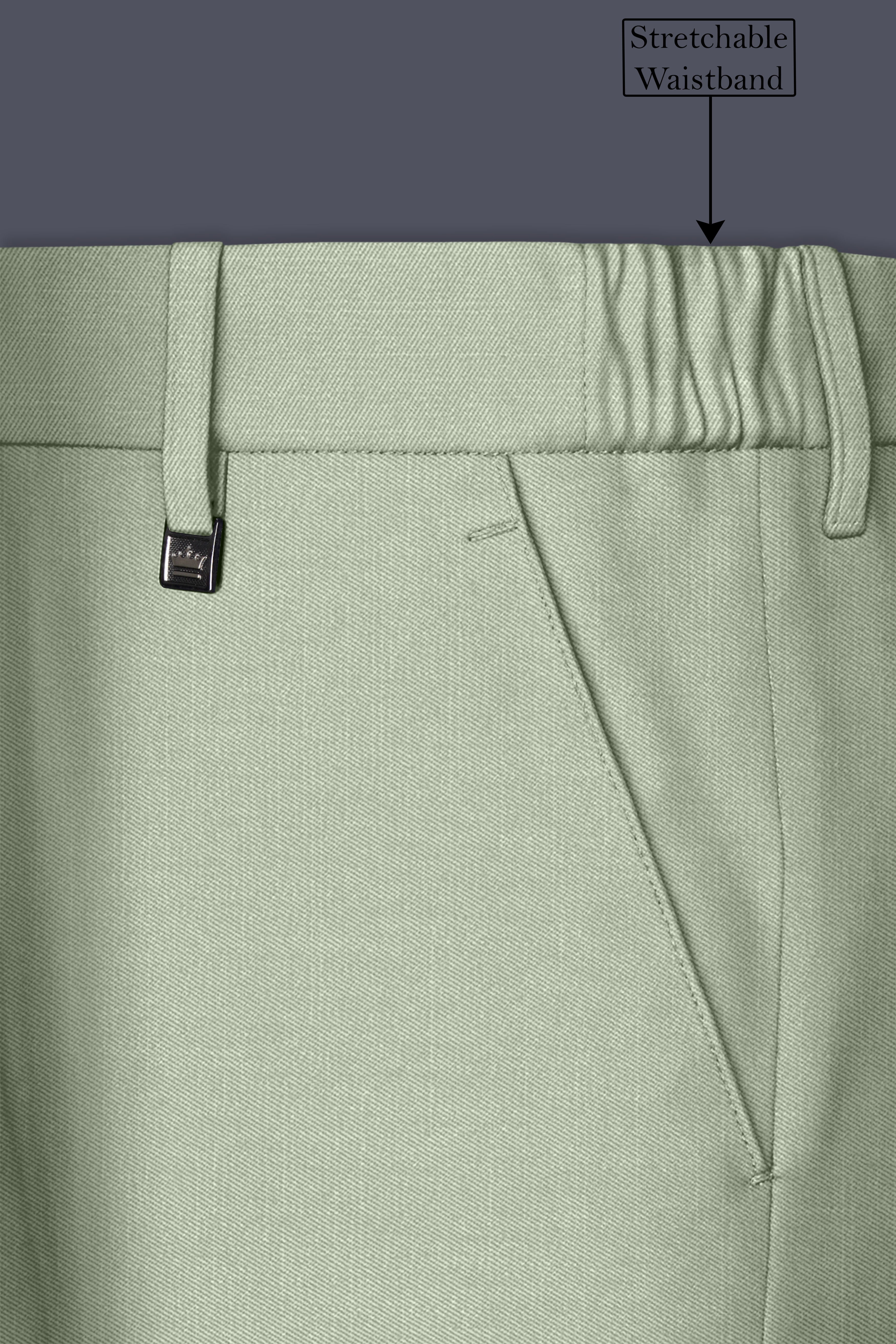 Spanish Green Solid Wool Rich Tuxedo Slight Stretch Suit