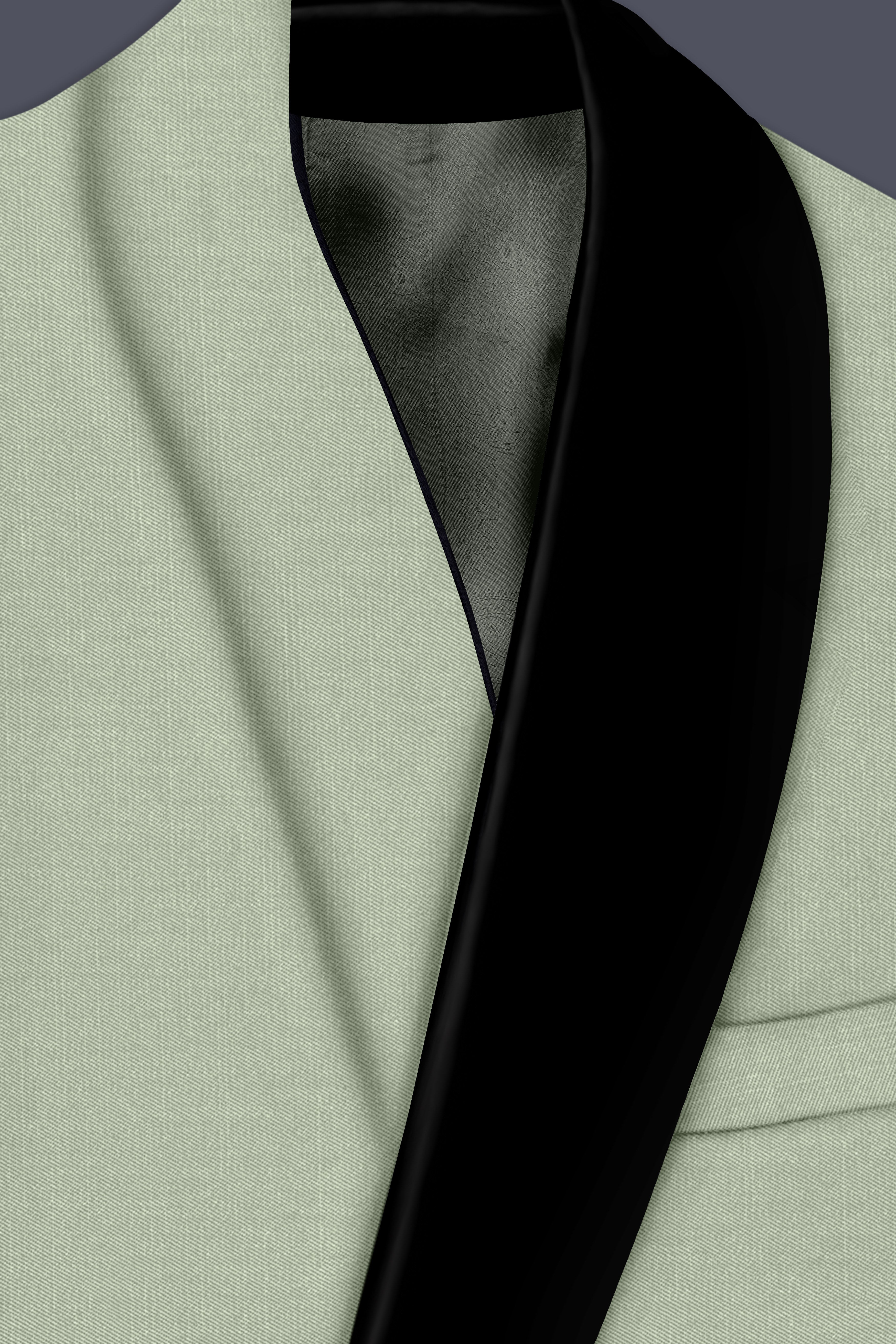Spanish Green Solid Wool Rich Tuxedo Slight Stretch Suit