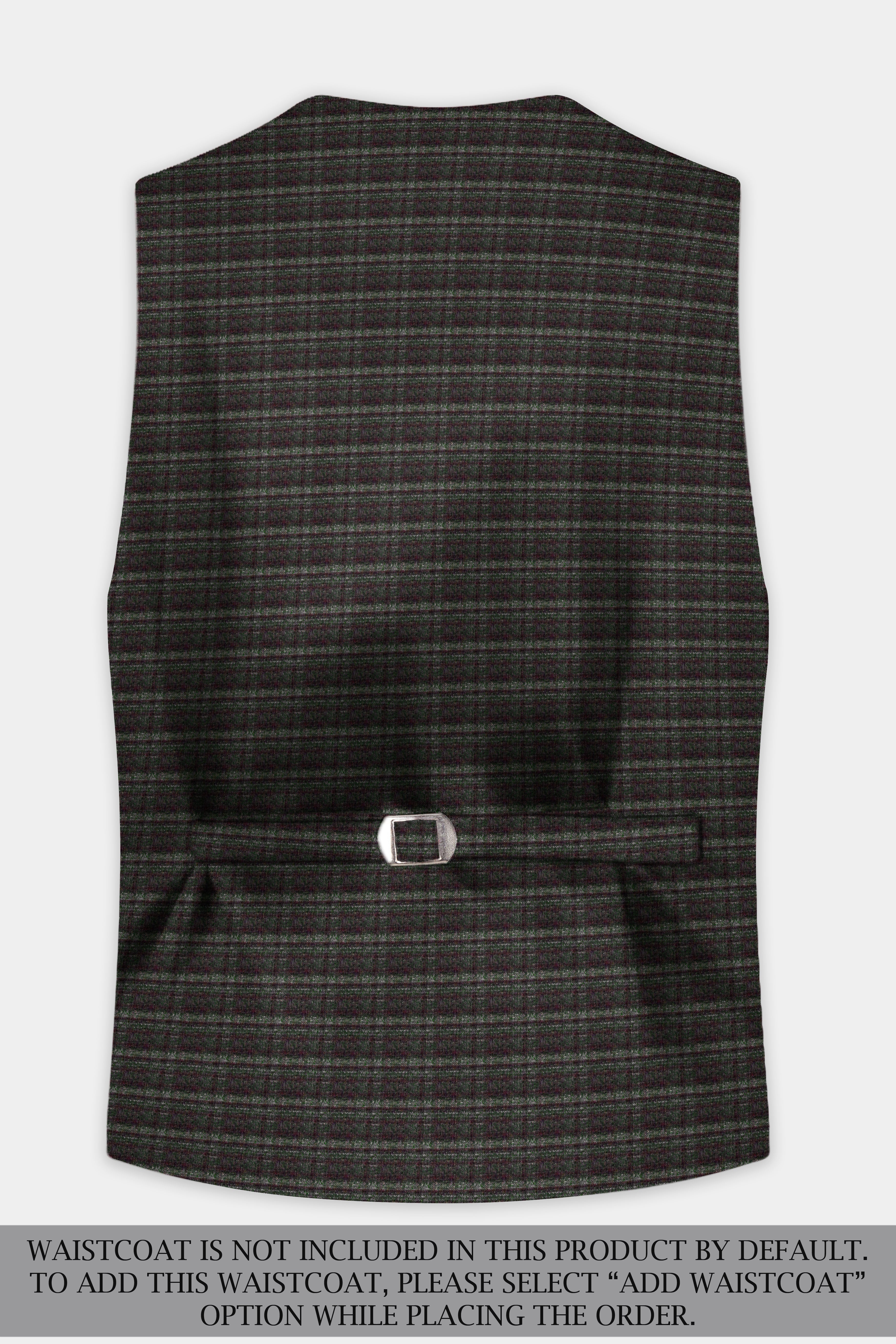 Zeus Gray And Lisbon Green Plaid Wool Rich Double Breasted Suit