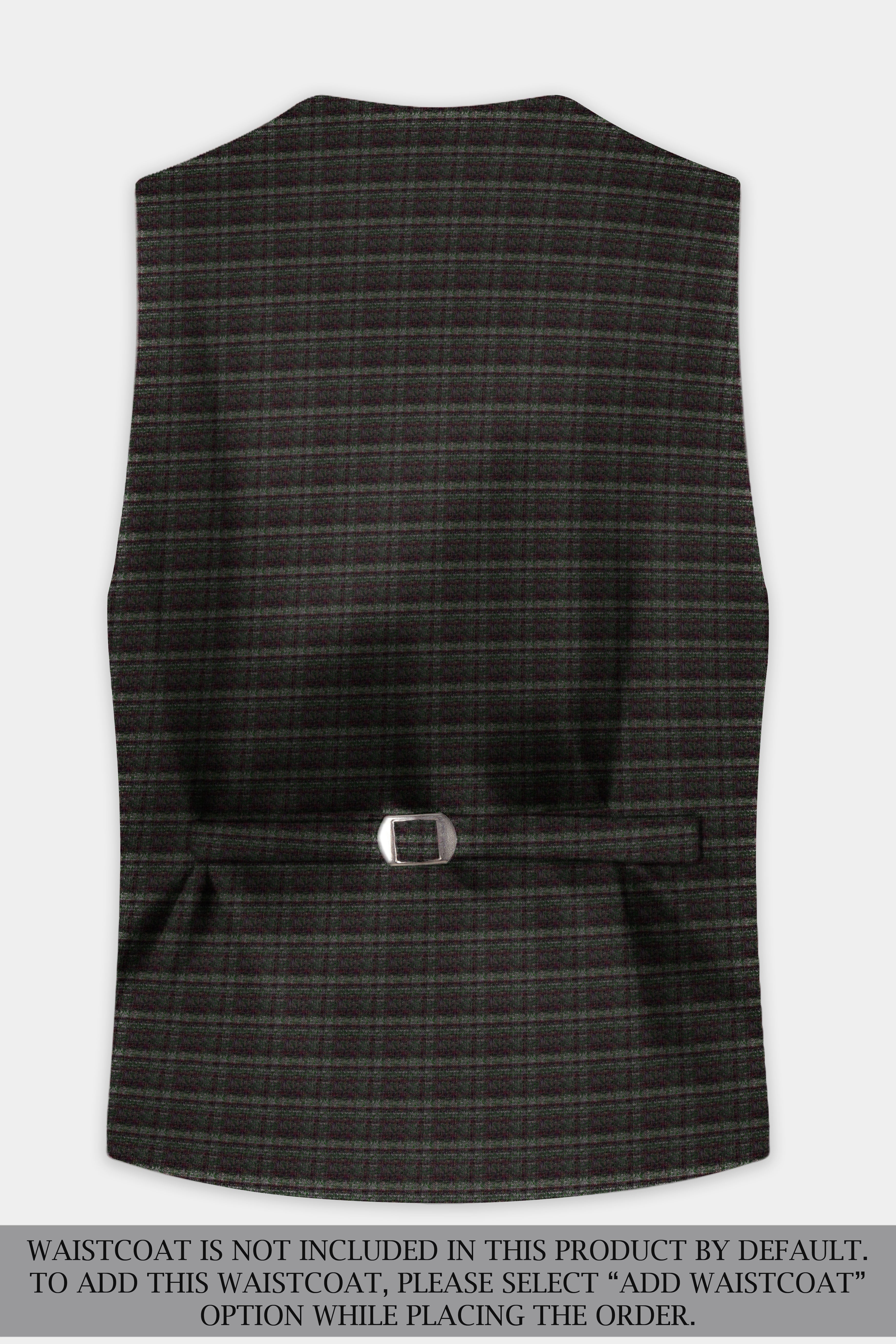 Zeus Brown And Lisbon Green Plaid Wool Rich Double Breasted Suit