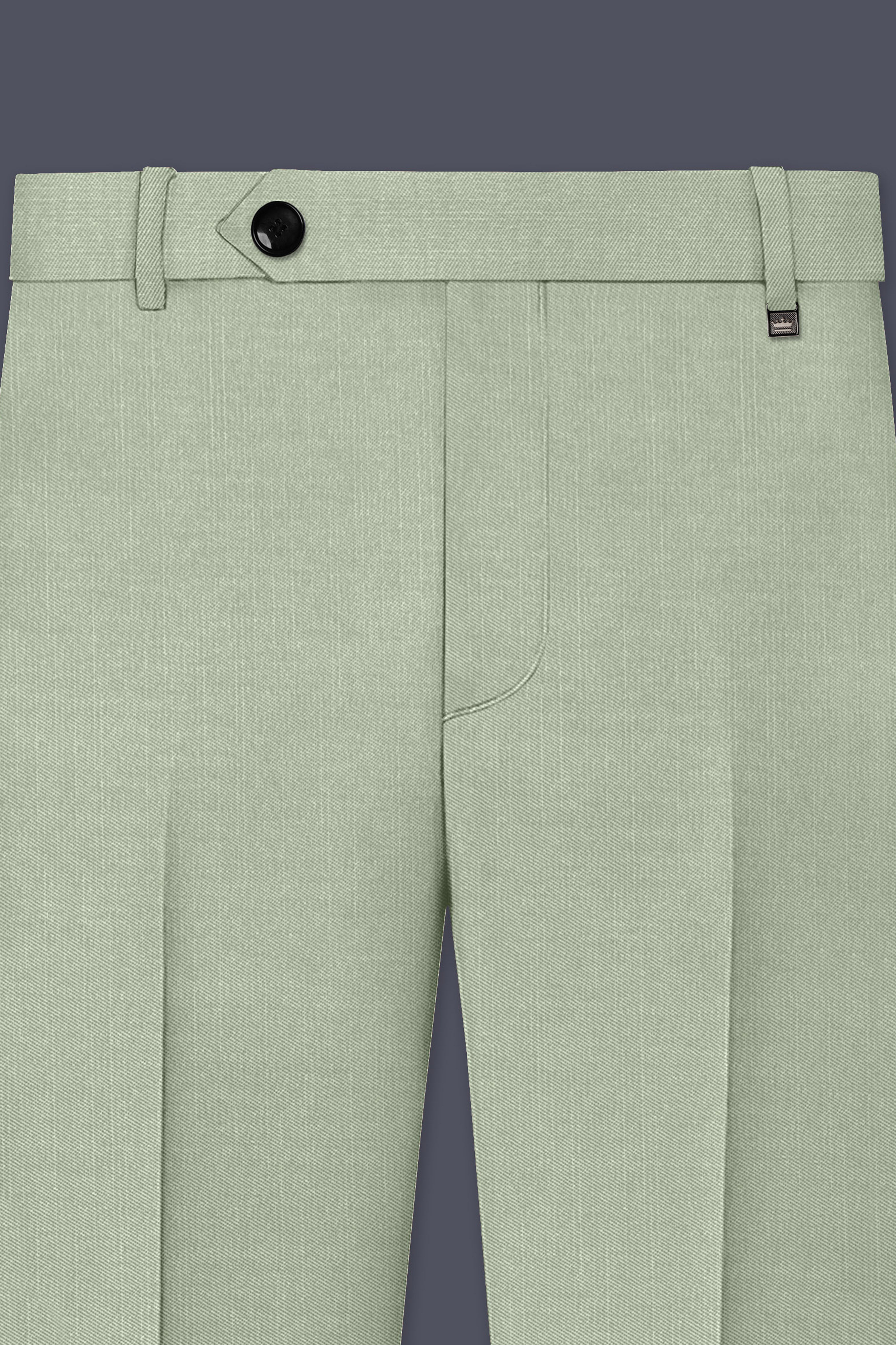 Spanish Green Solid Wool Rich Double Breasted Slight Stretch Suit