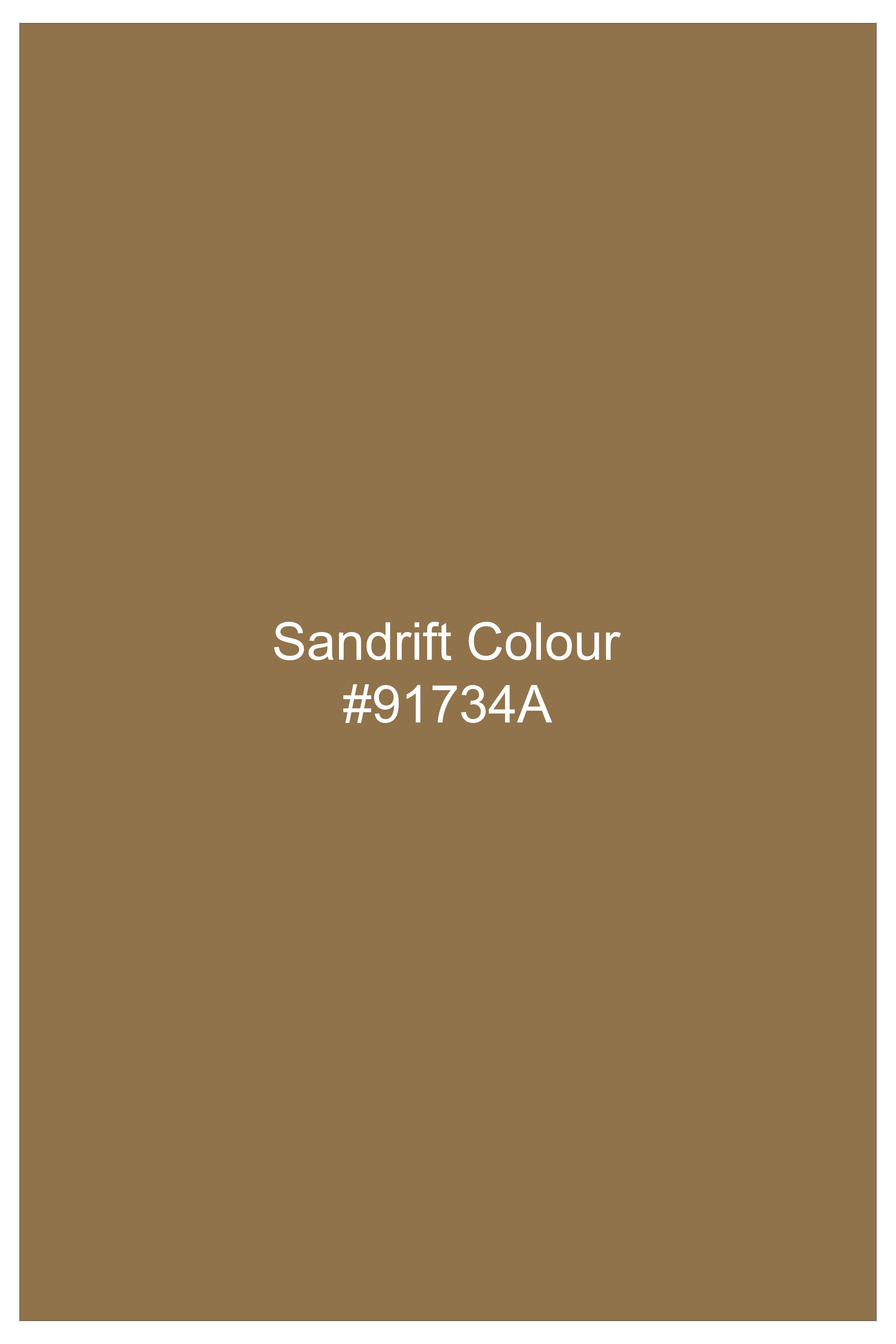 Sandrift Brown Solid Cotton Single Breasted Suit