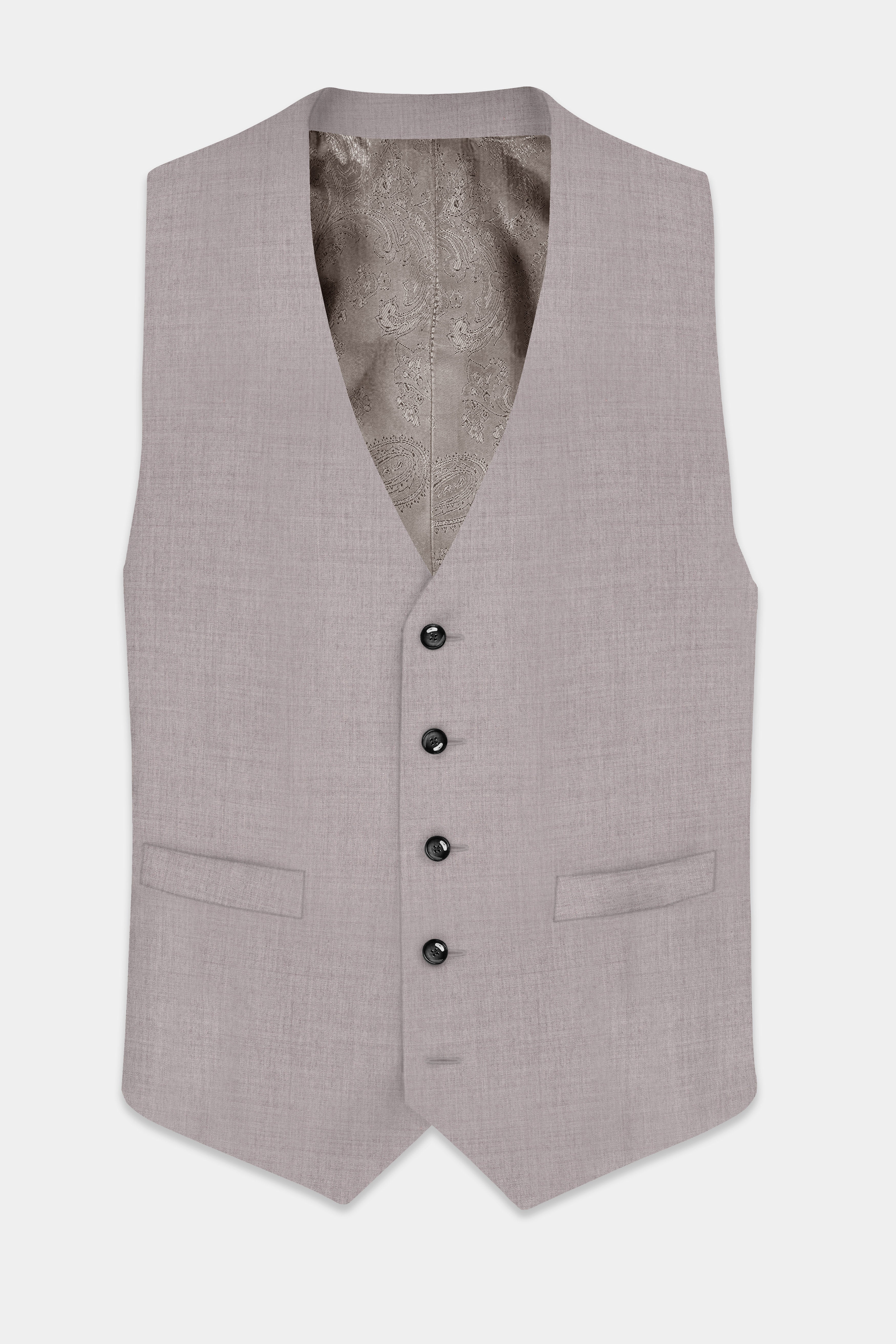 Hurricane Gray Solid Wool Rich Double Breasted Suit