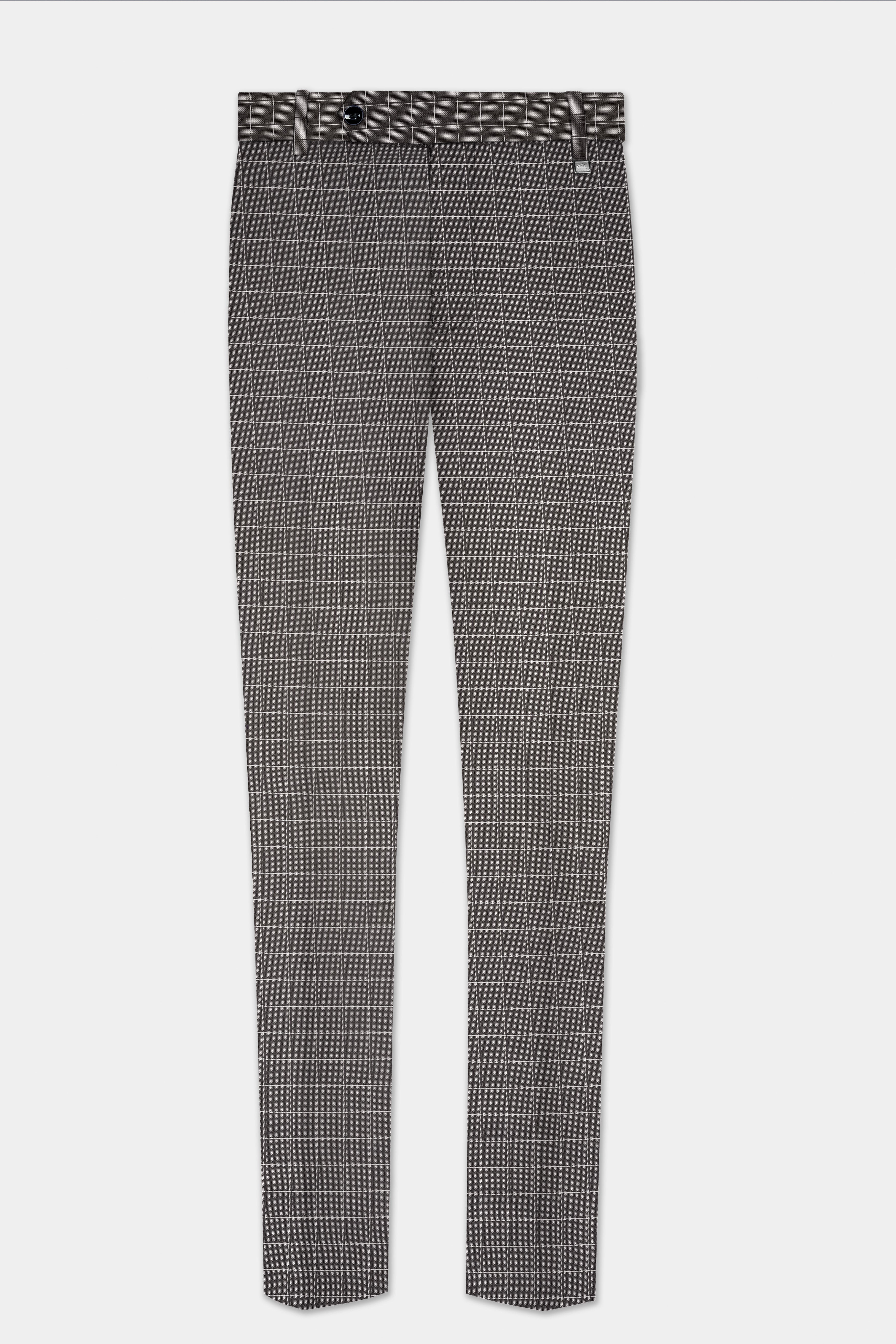 Friar Gray Plaid Wool Rich Double Breasted Suit