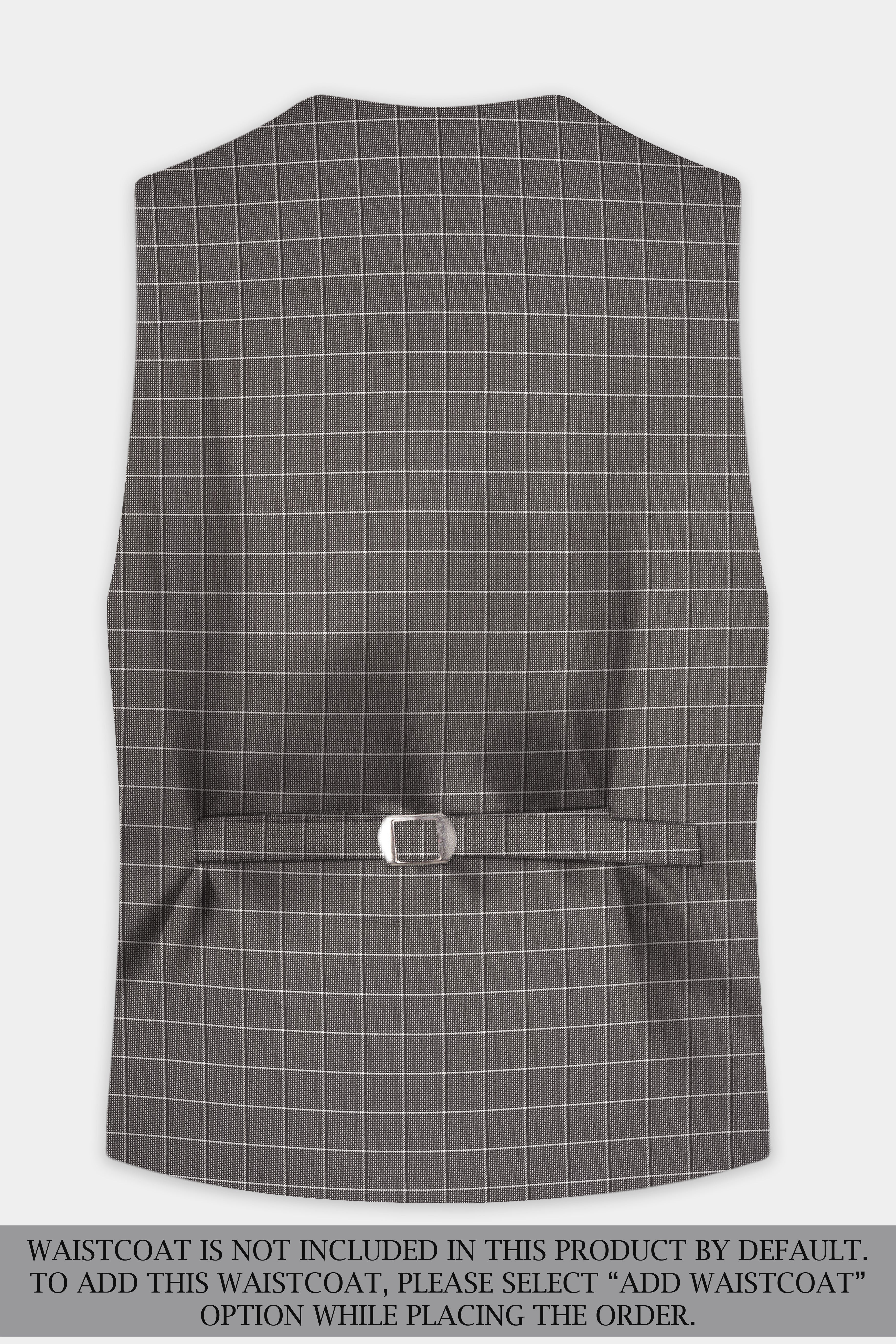 Friar Gray Plaid Wool Rich Double Breasted Suit