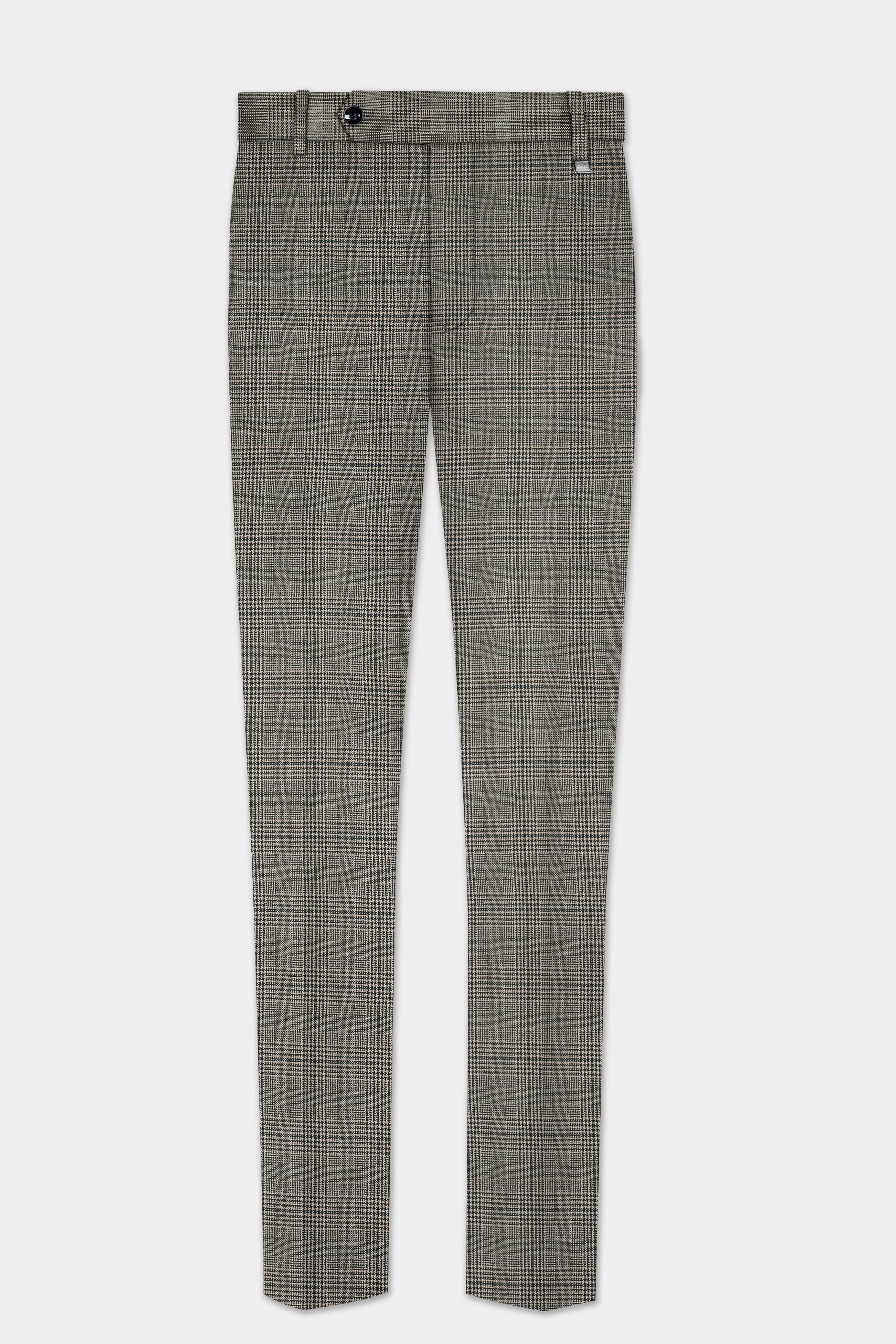 Spicy Brown Plaid Tweed Single Breasted Suit