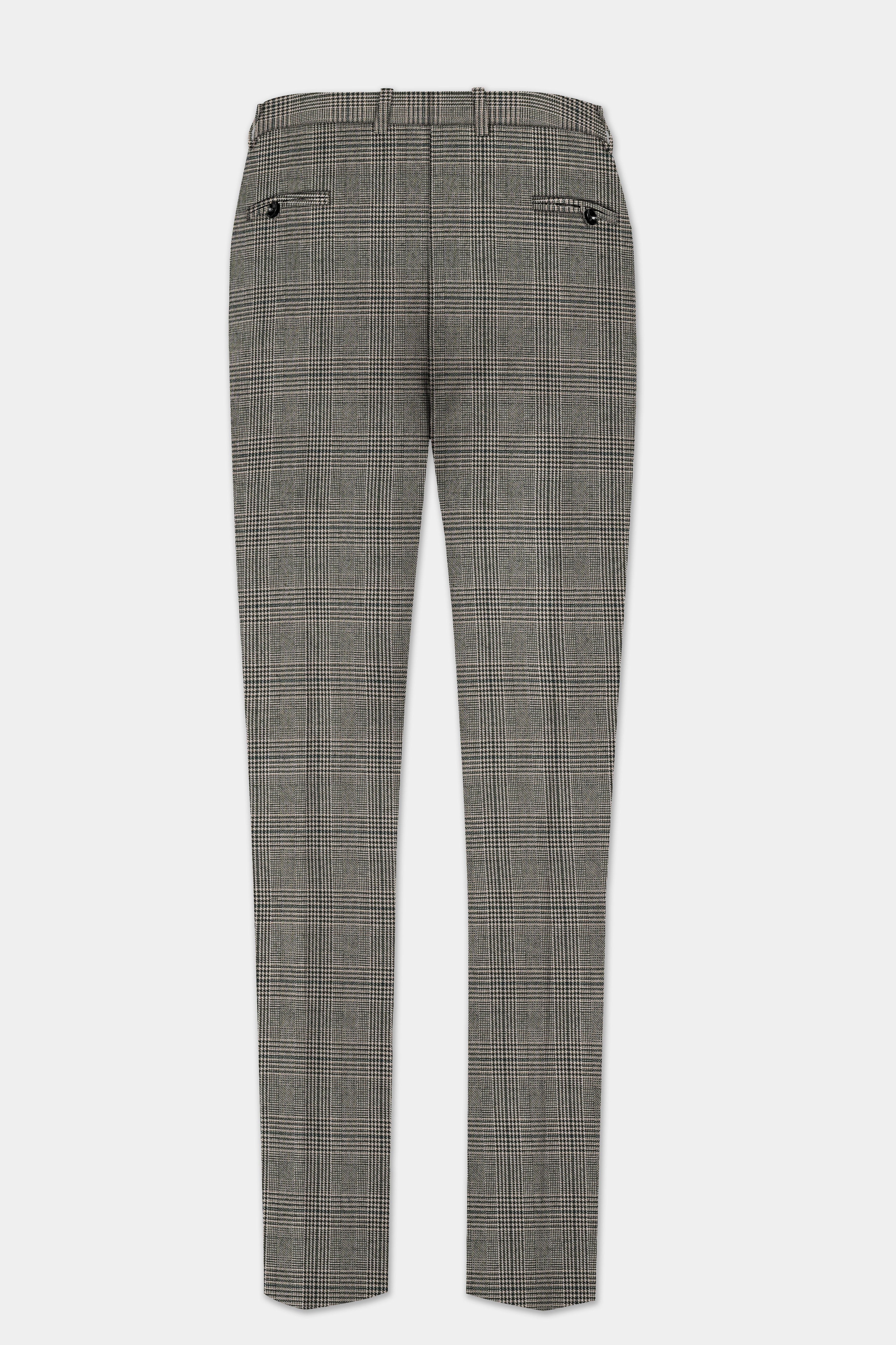 Spicy Brown Plaid Tweed Single Breasted Suit