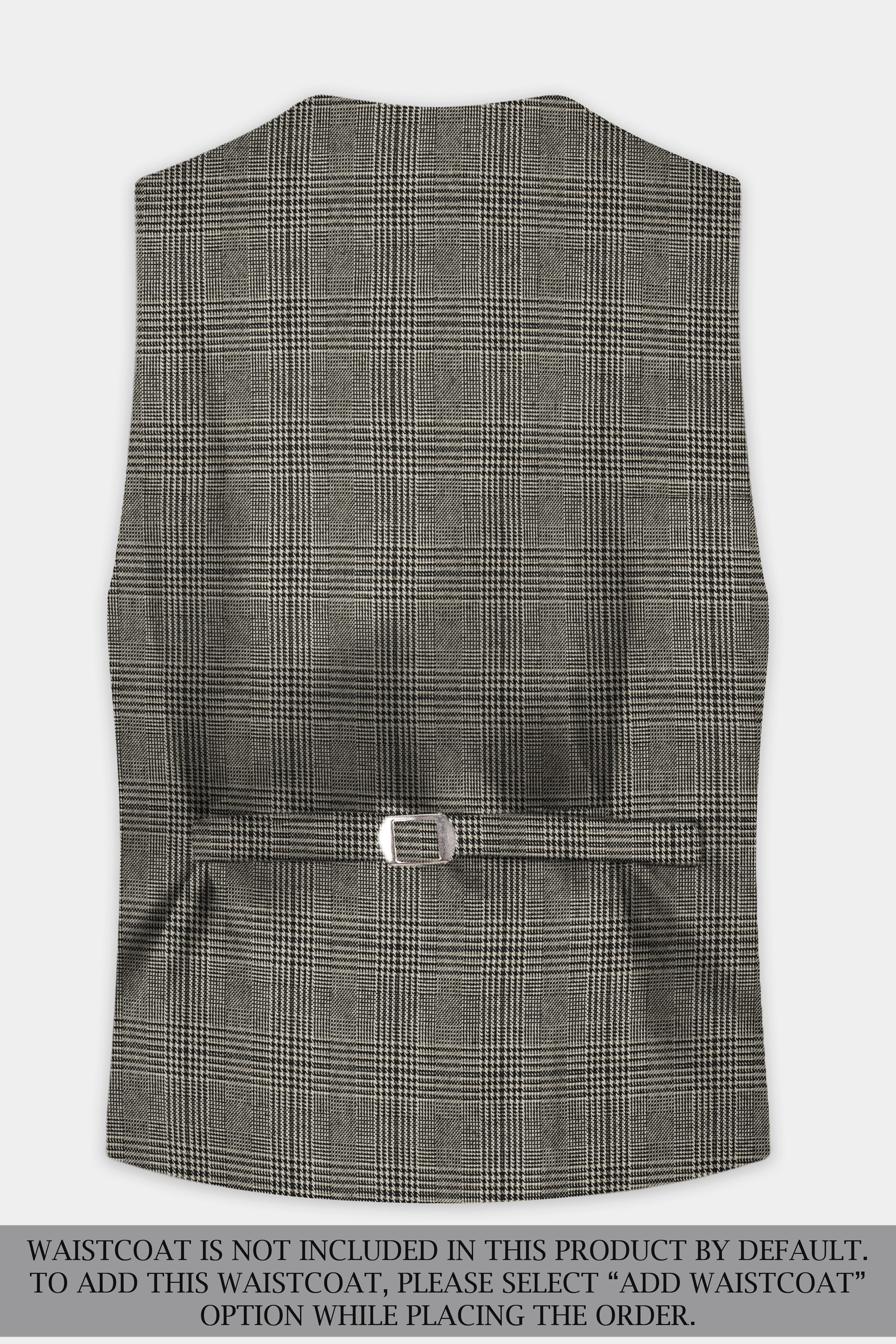 Spicy Brown Plaid Tweed Single Breasted Suit