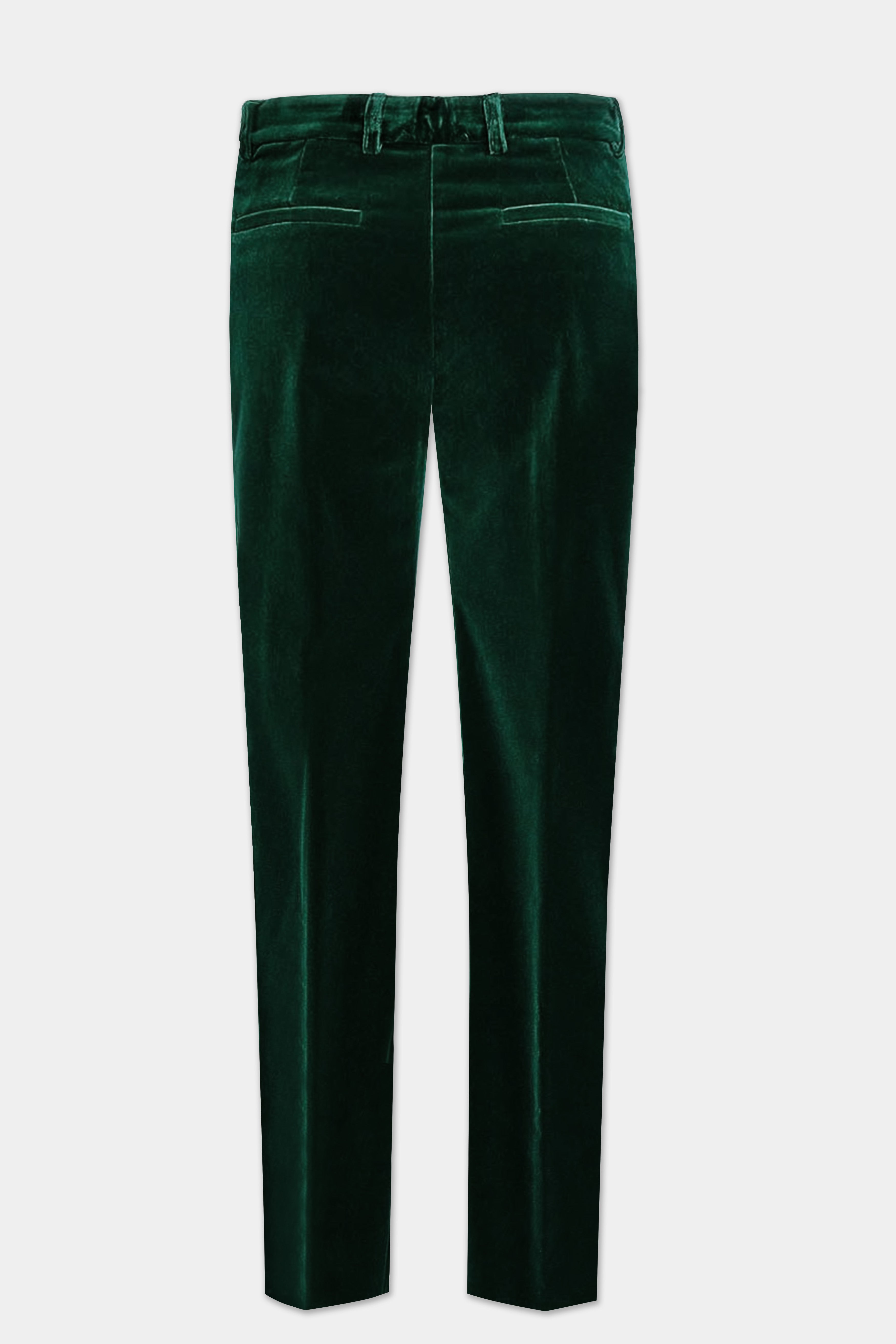 Emerald Majesty-Celtic Green Velvet Peak Collar Tuxedo Suit