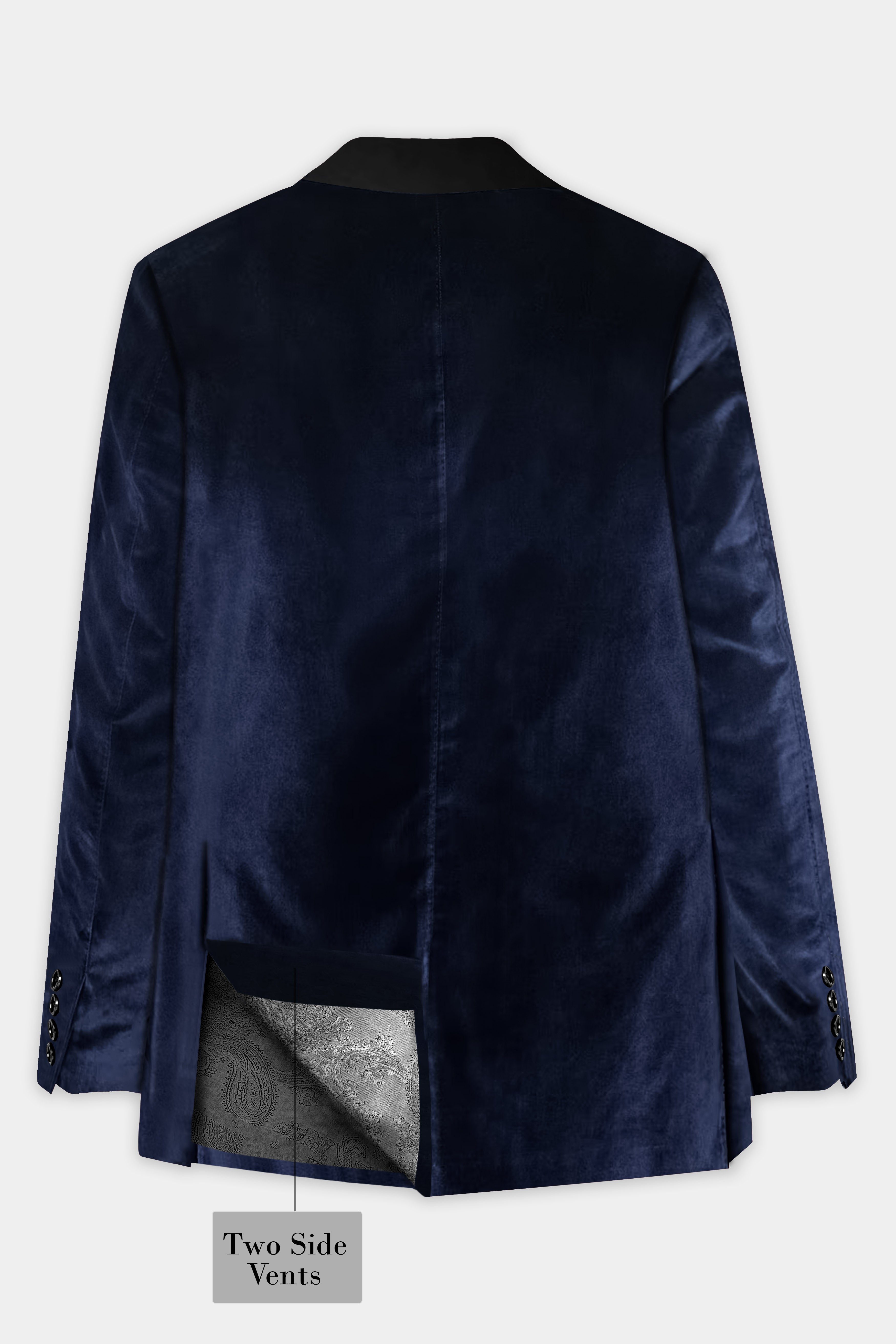 Ocean Mist-Tealish Blue Velvet Peak Lapel Tuxedo Suit