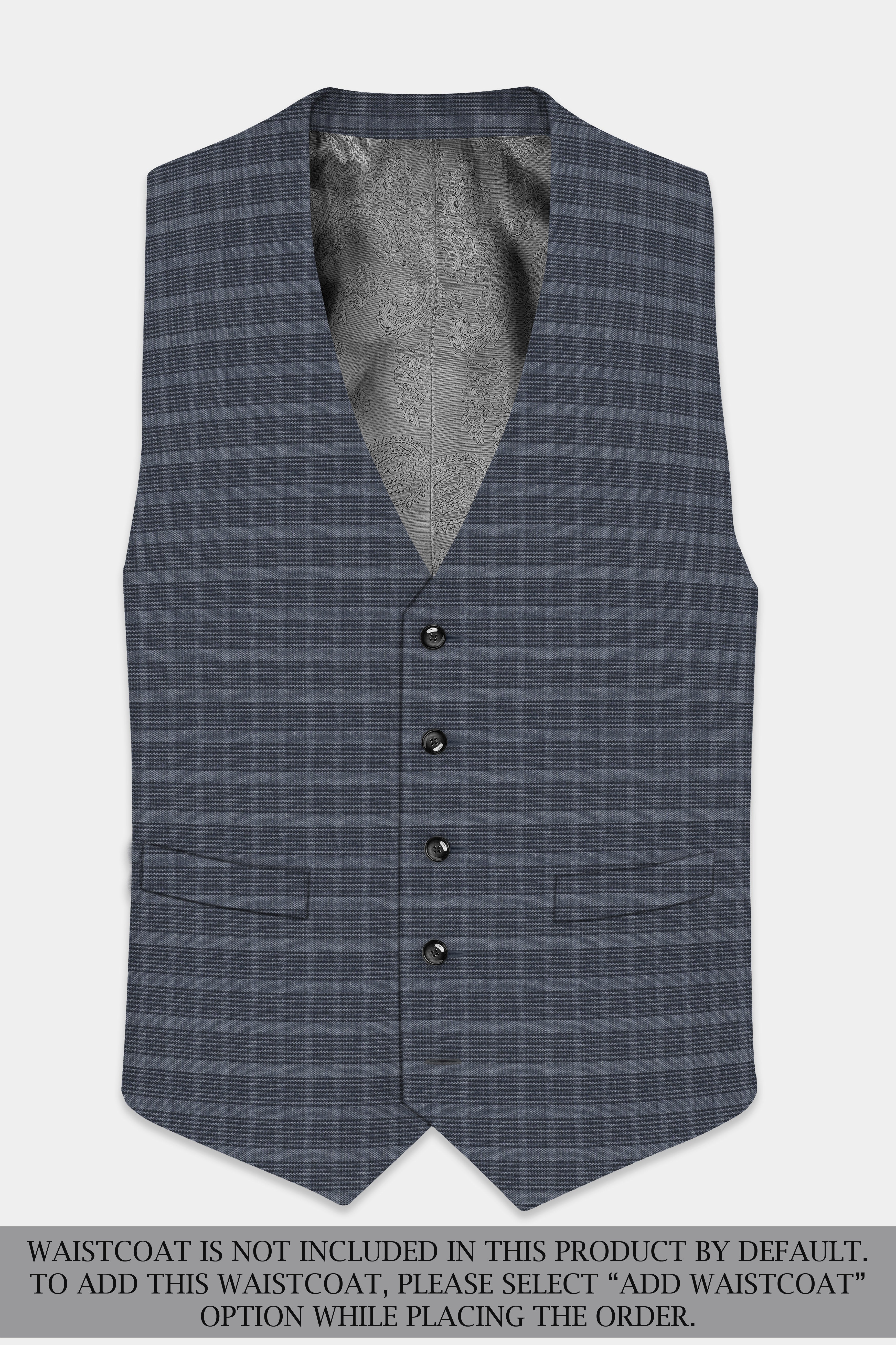 GrayLuxe-Charade Plaid Wool Rich Single Breasted Suit