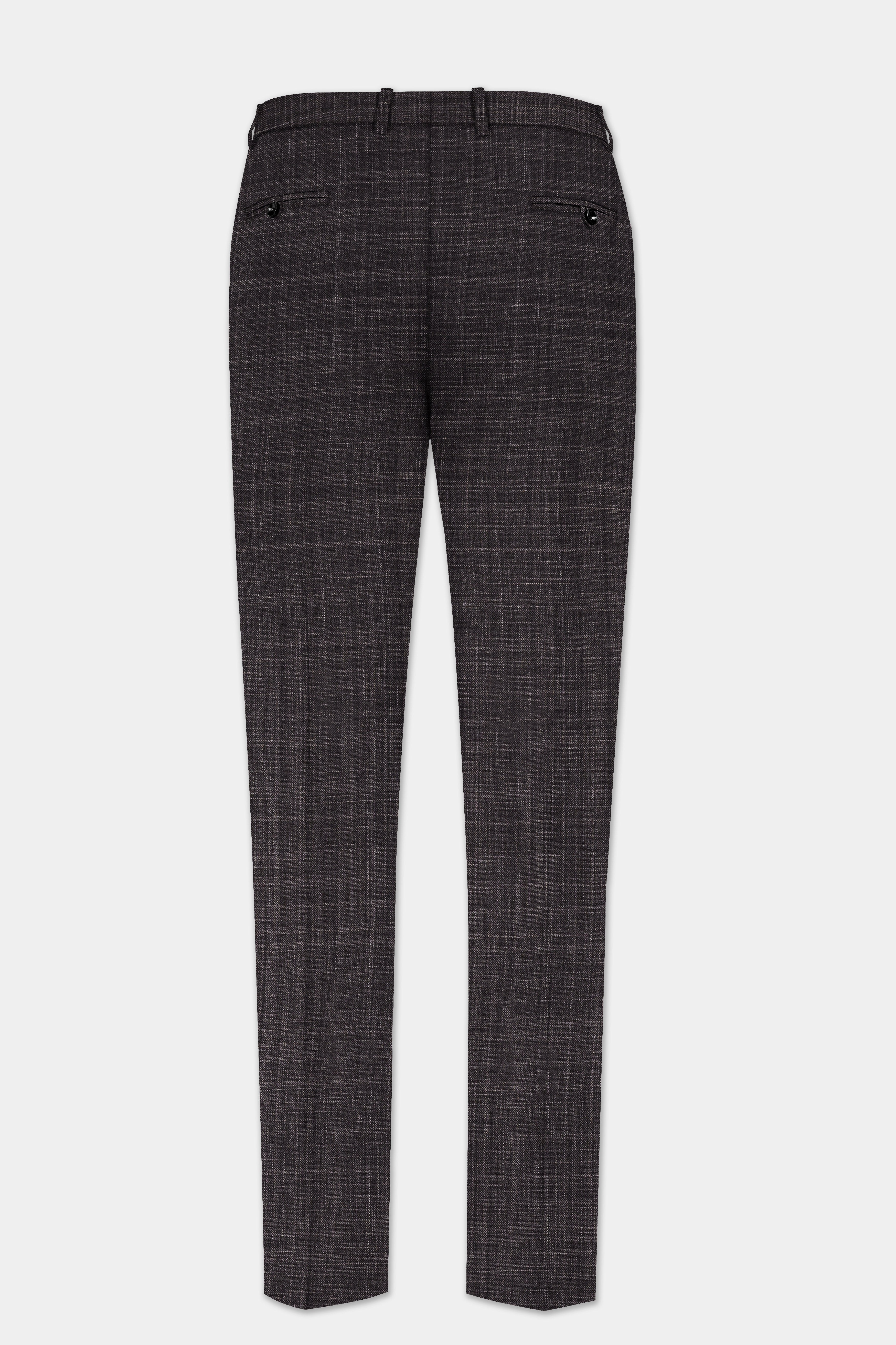 CaféNoir-Piano Brown Textured Wool Rich Double Breasted Suit