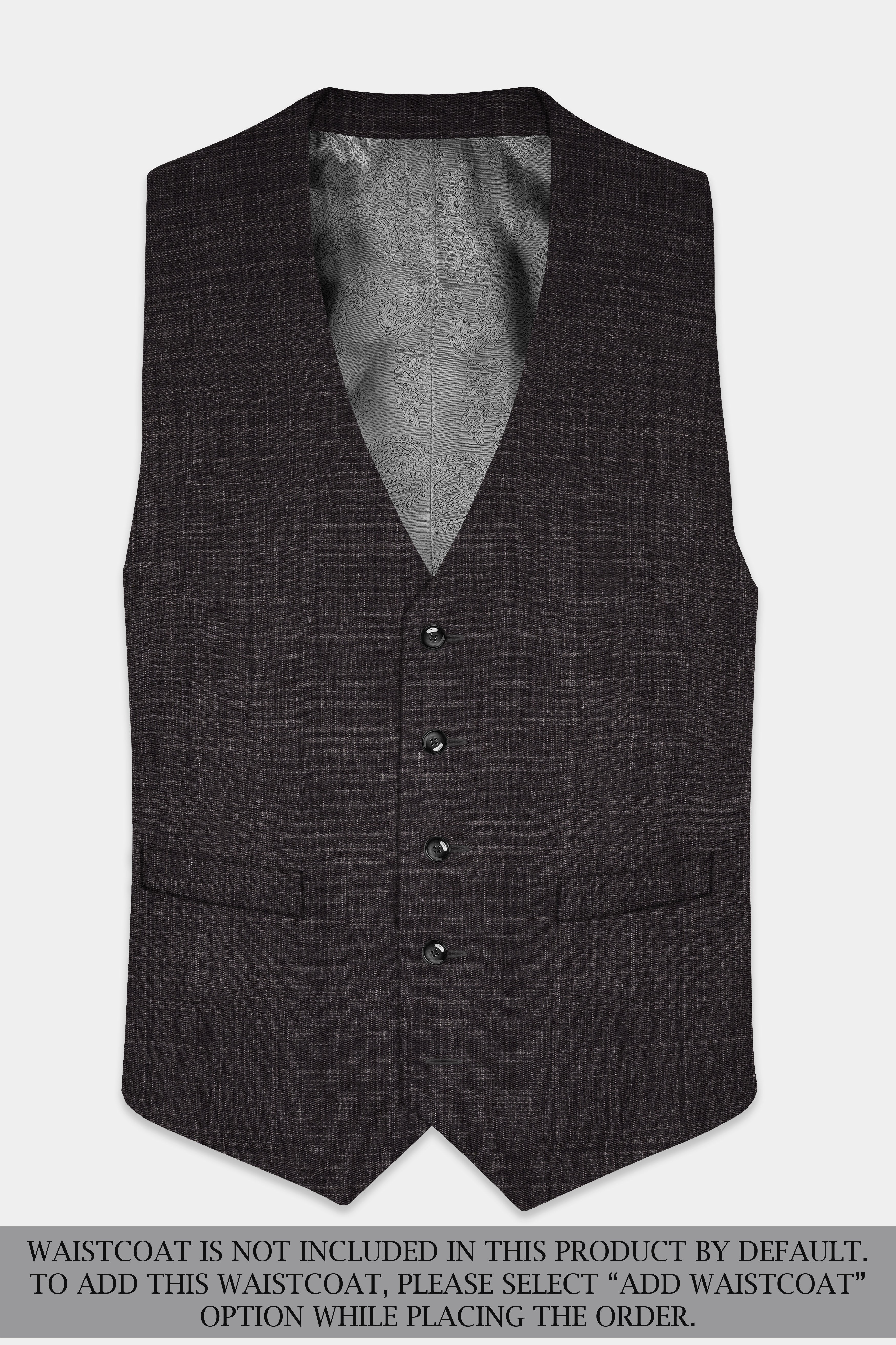 CaféNoir-Piano Brown Textured Wool Rich Double Breasted Suit