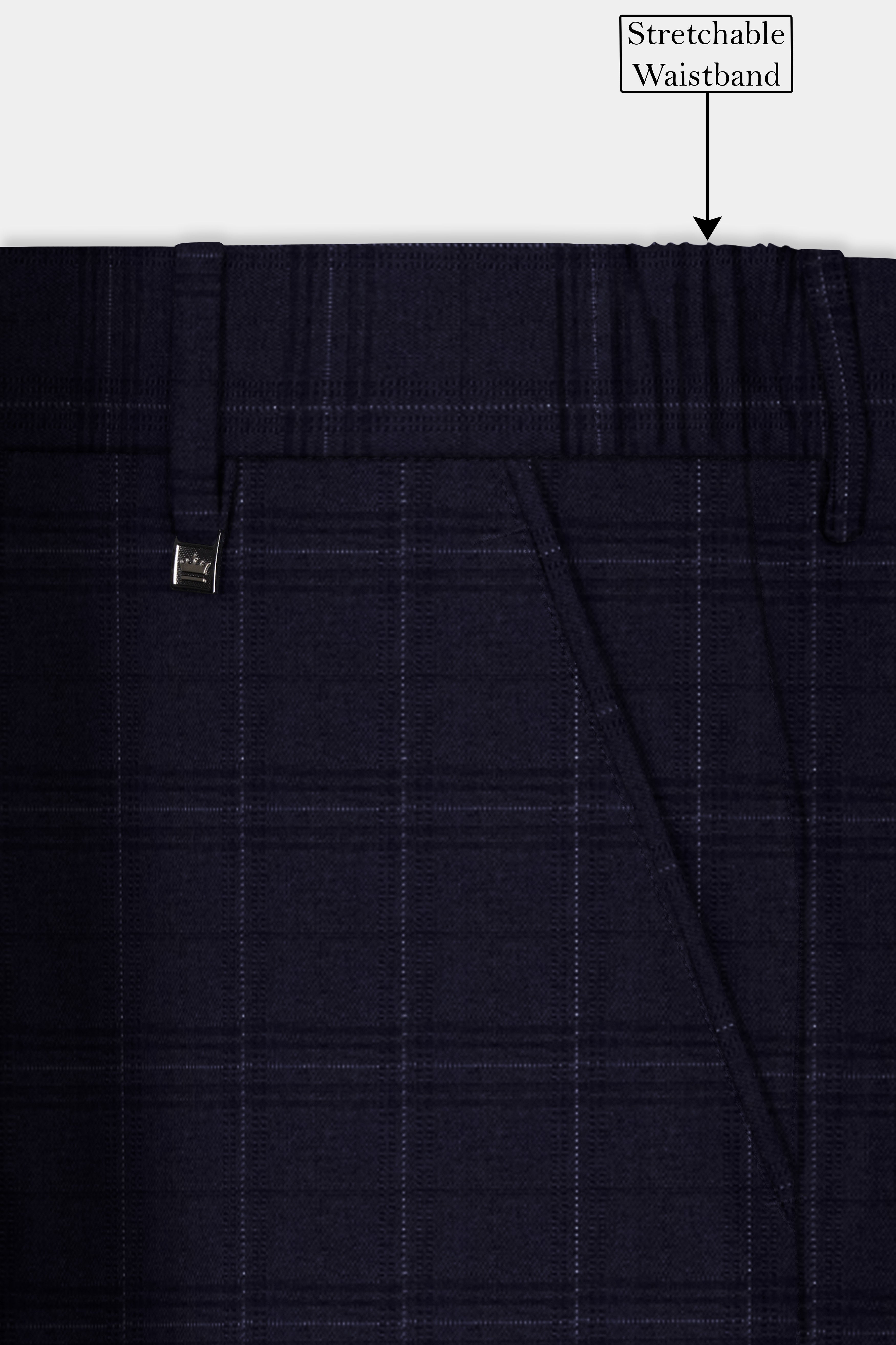 Sapphire Grid-Mirage Blue Plaid Wool Rich Single Breasted Suit