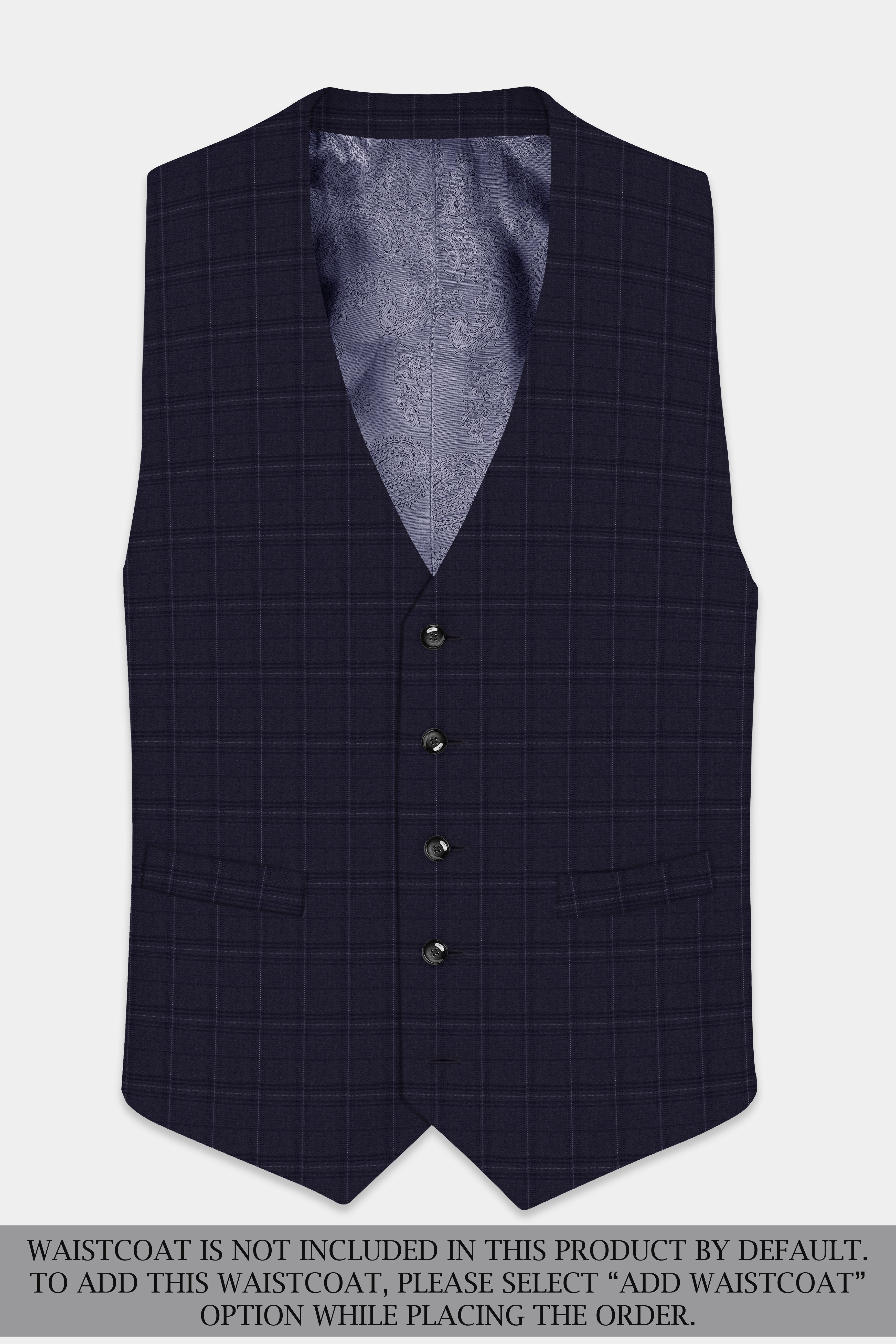 Sapphire Grid-Mirage Blue Plaid Wool Rich Single Breasted Suit