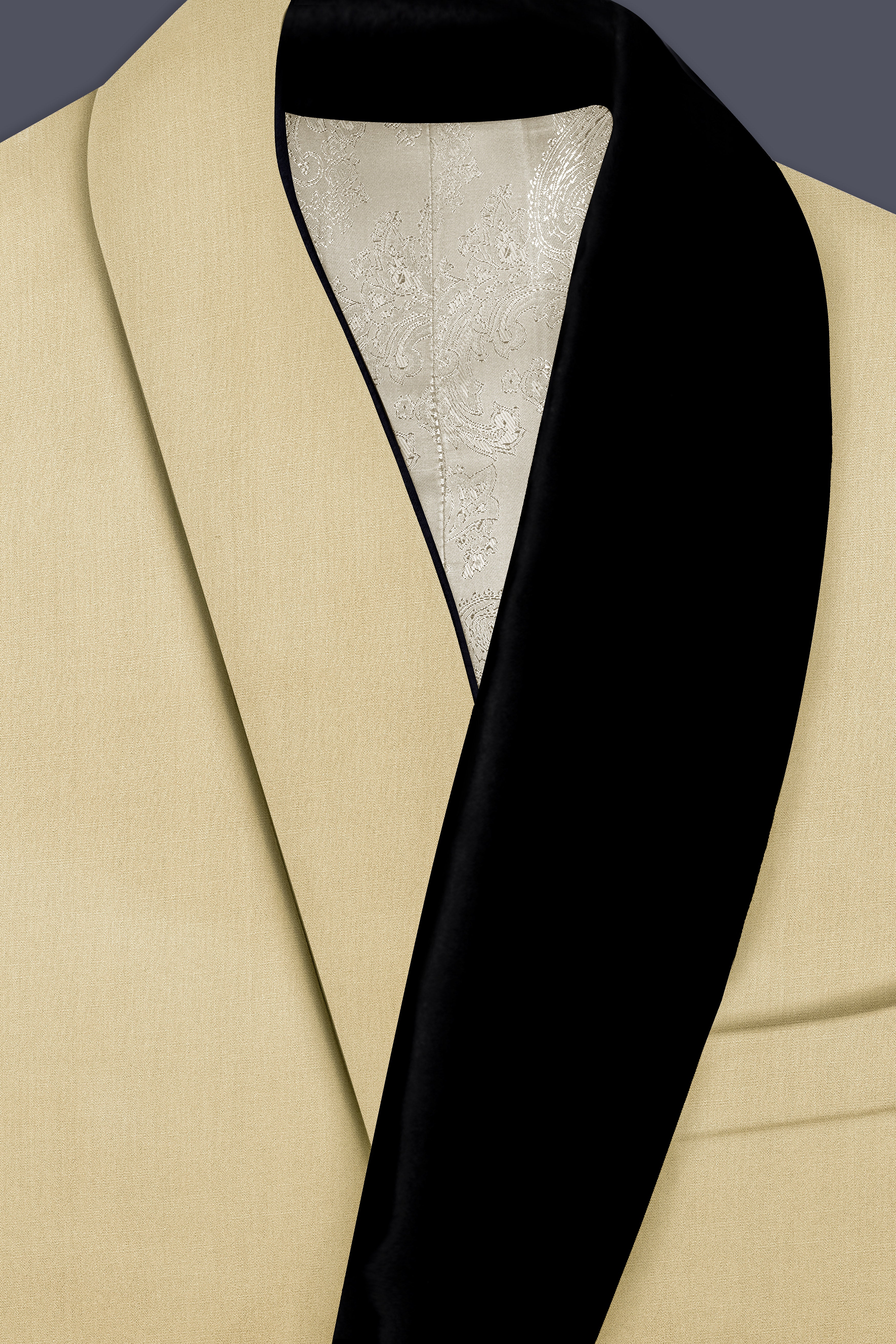 Ecru Classic-Pavlova Cream Solid Wool Rich Tuxedo Suit