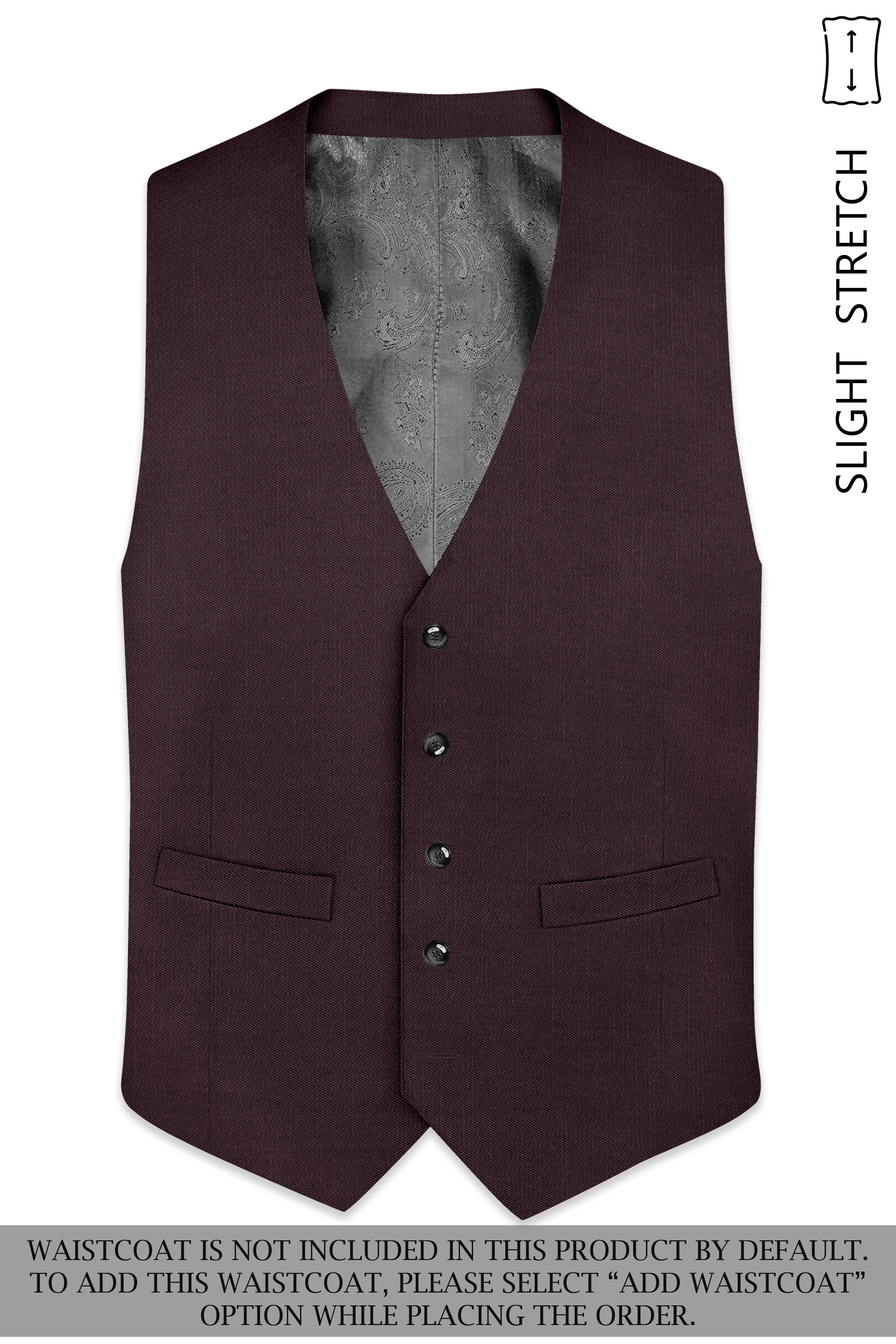 Espresso-Hickory Brown Solid Wool Rich Peak Lapel Tuxedo Slight Stretch Suit