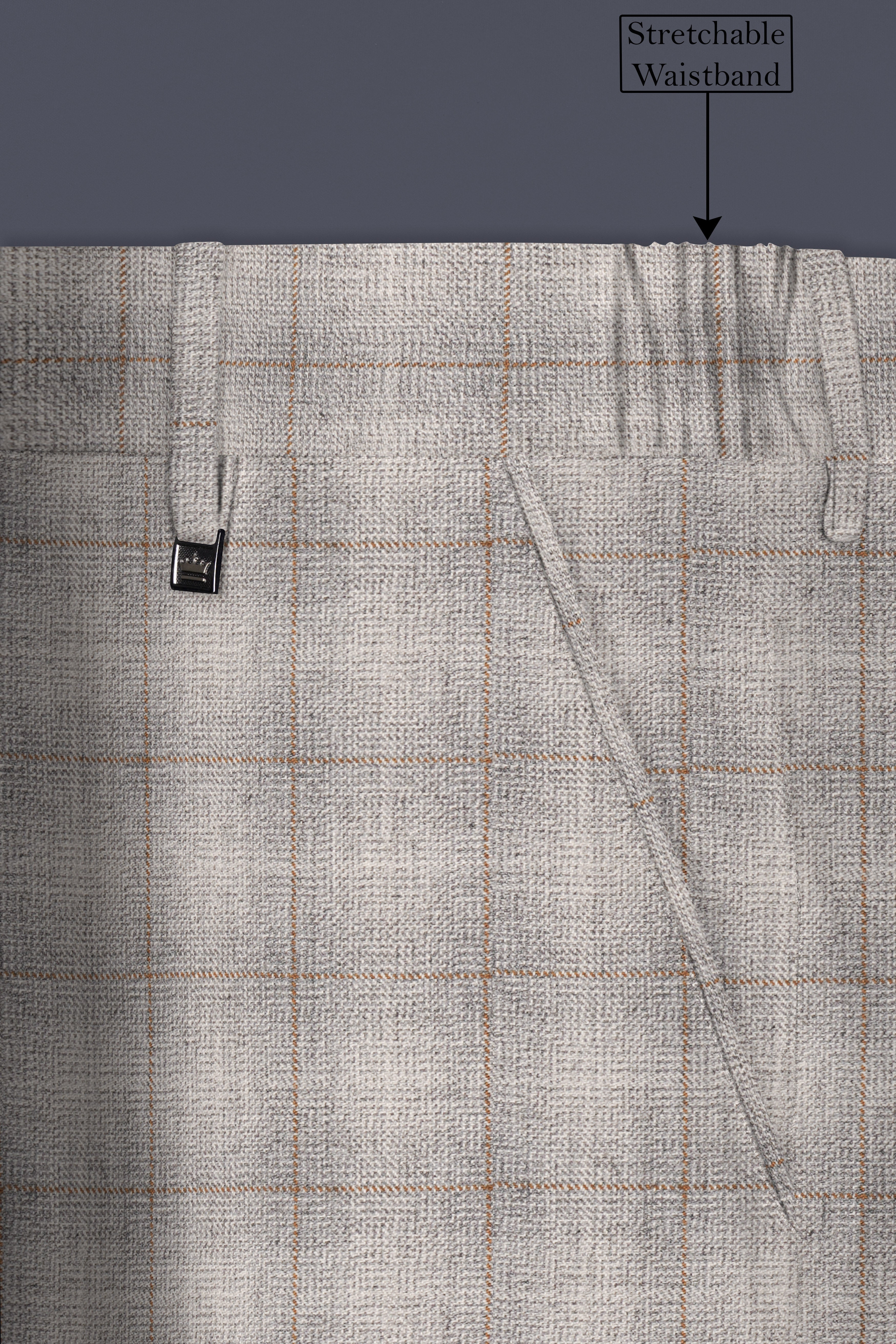 Whispering-Swirl Gray windows Wool Rich Double Breasted Suit