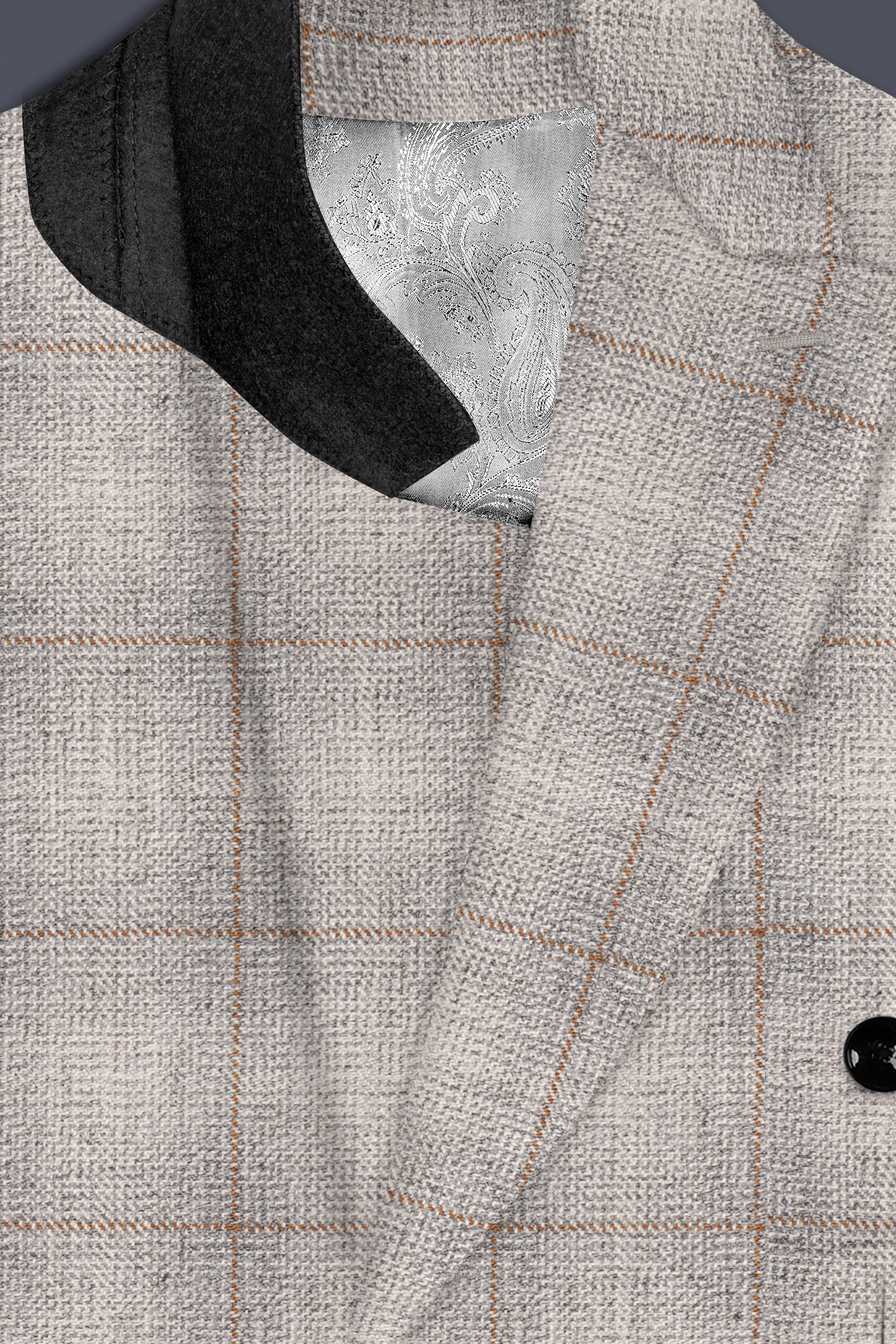 Whispering-Swirl Gray windows Wool Rich Double Breasted Suit