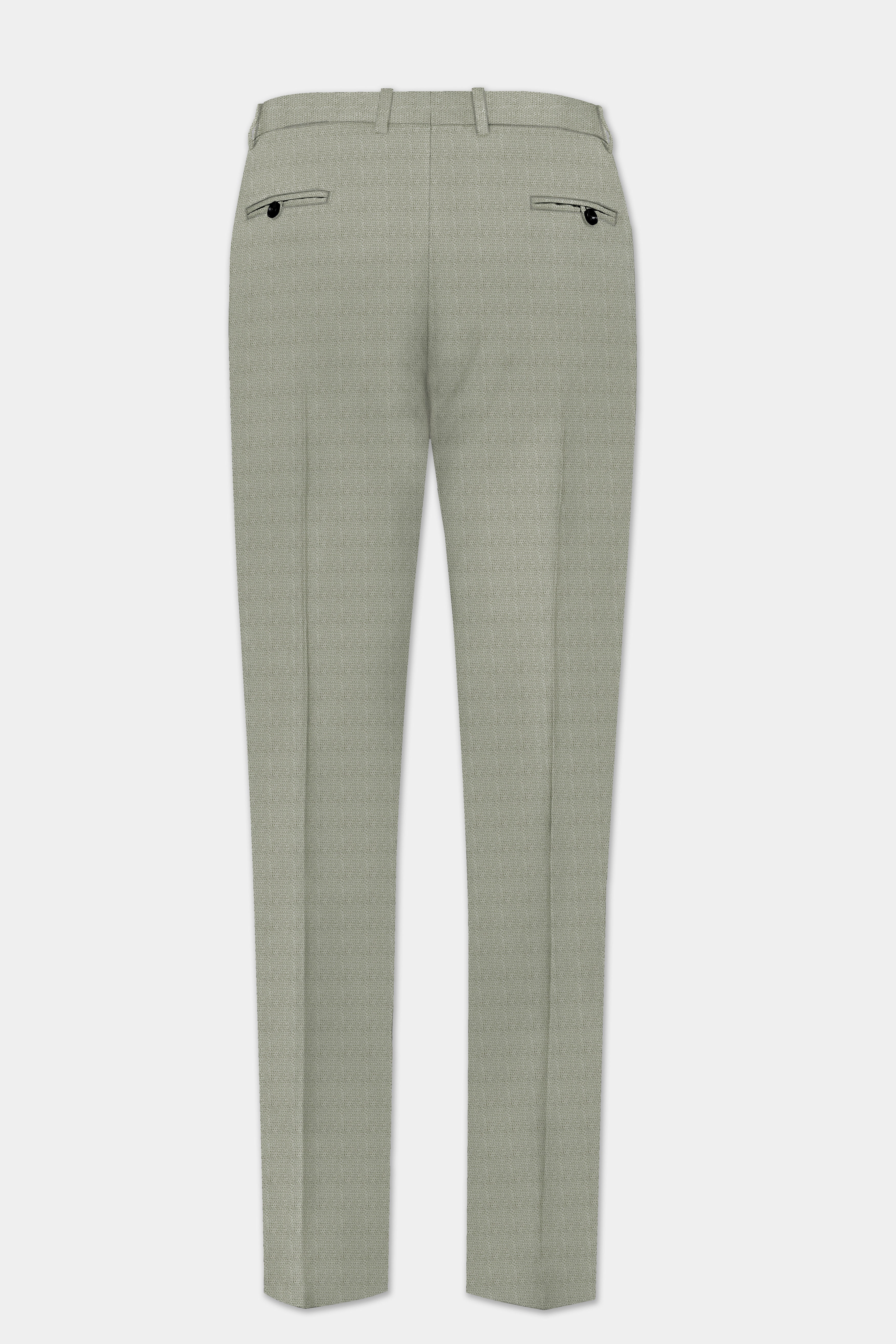 Minted Majesty-Beryl Green Solid Luxurious Linen Double Breasted Sports Suit