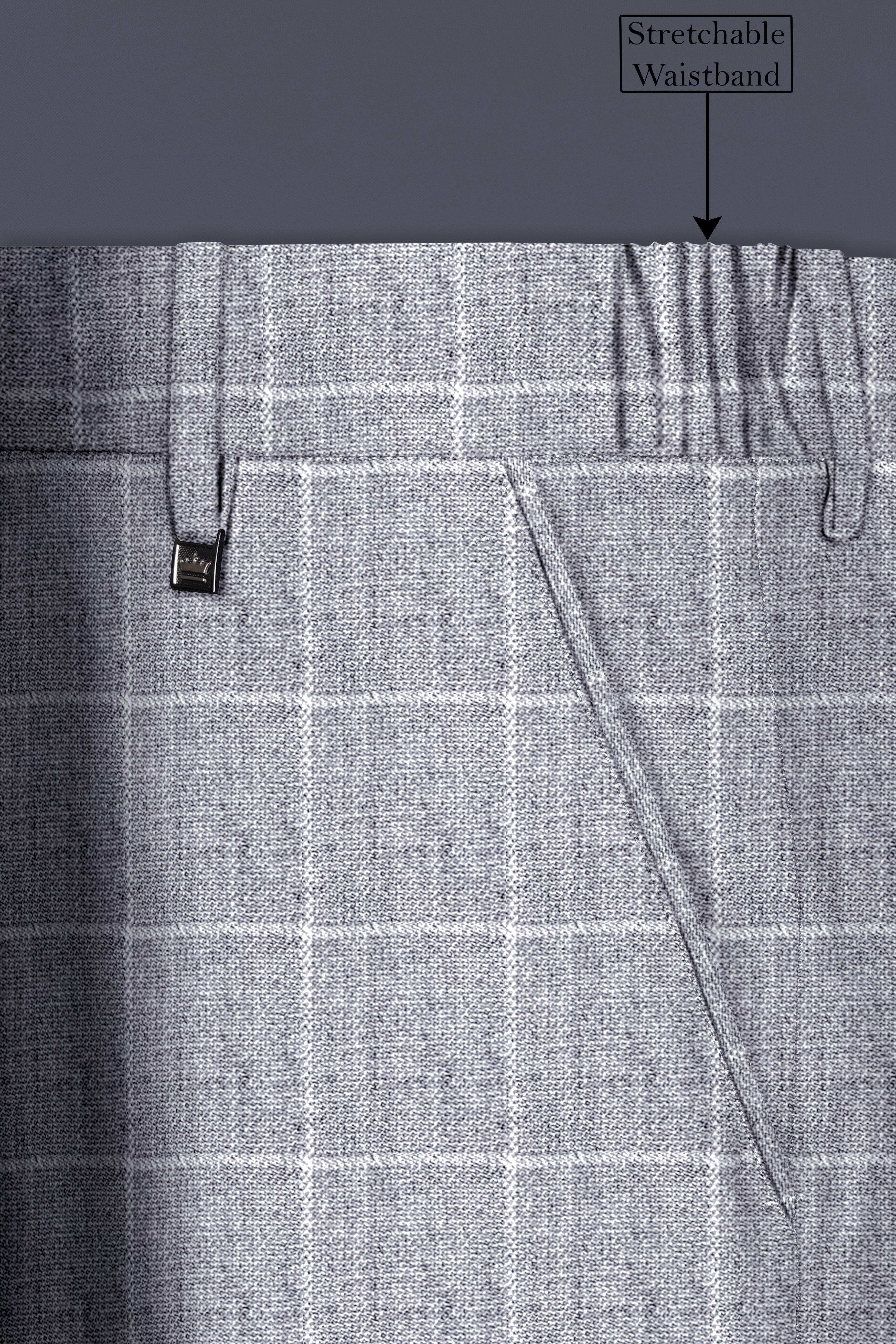 Heritage-Nobel Gray Plaid Wool Rich Single Breasted Suit